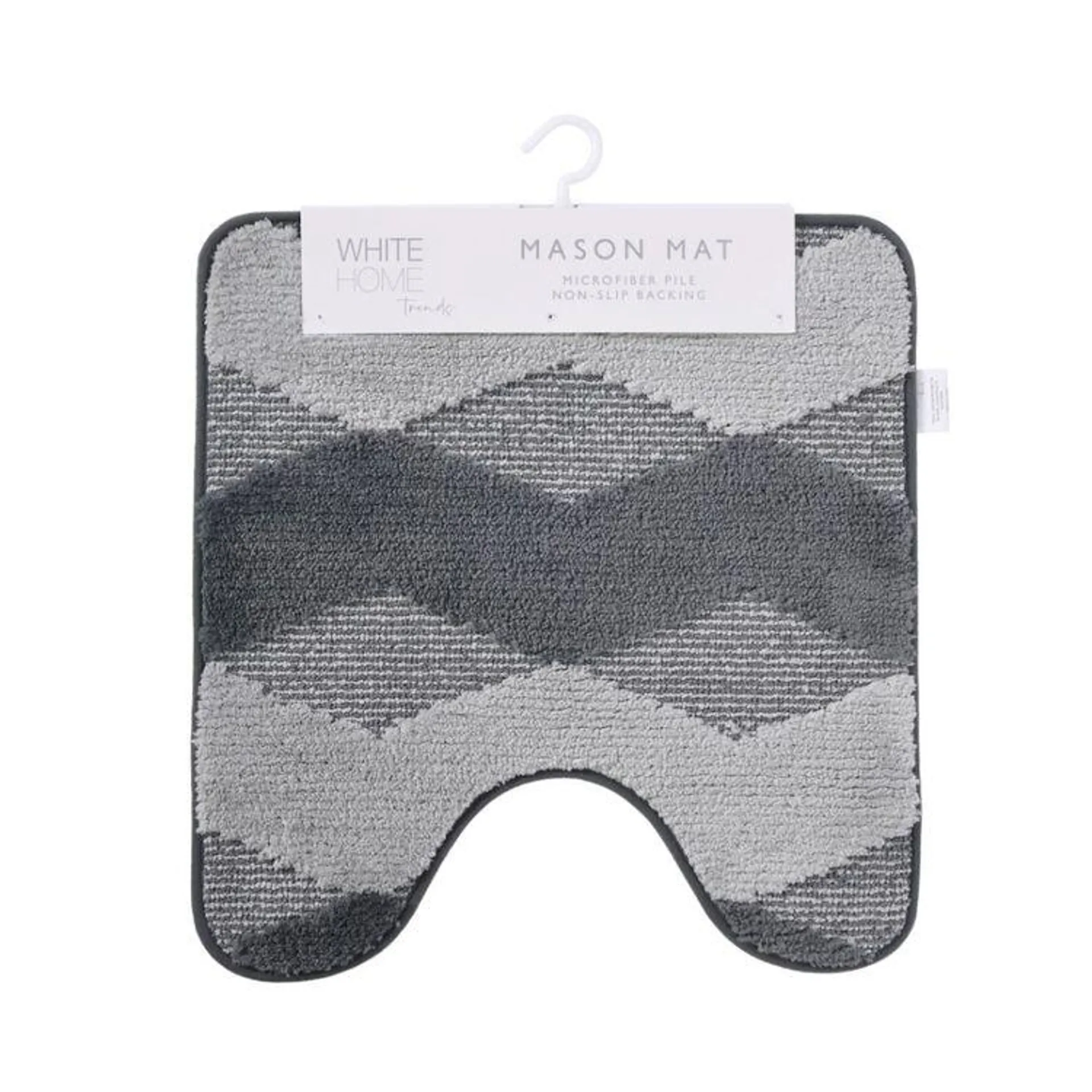 White Home Mason Contour Mat Charcoal Contour Mat