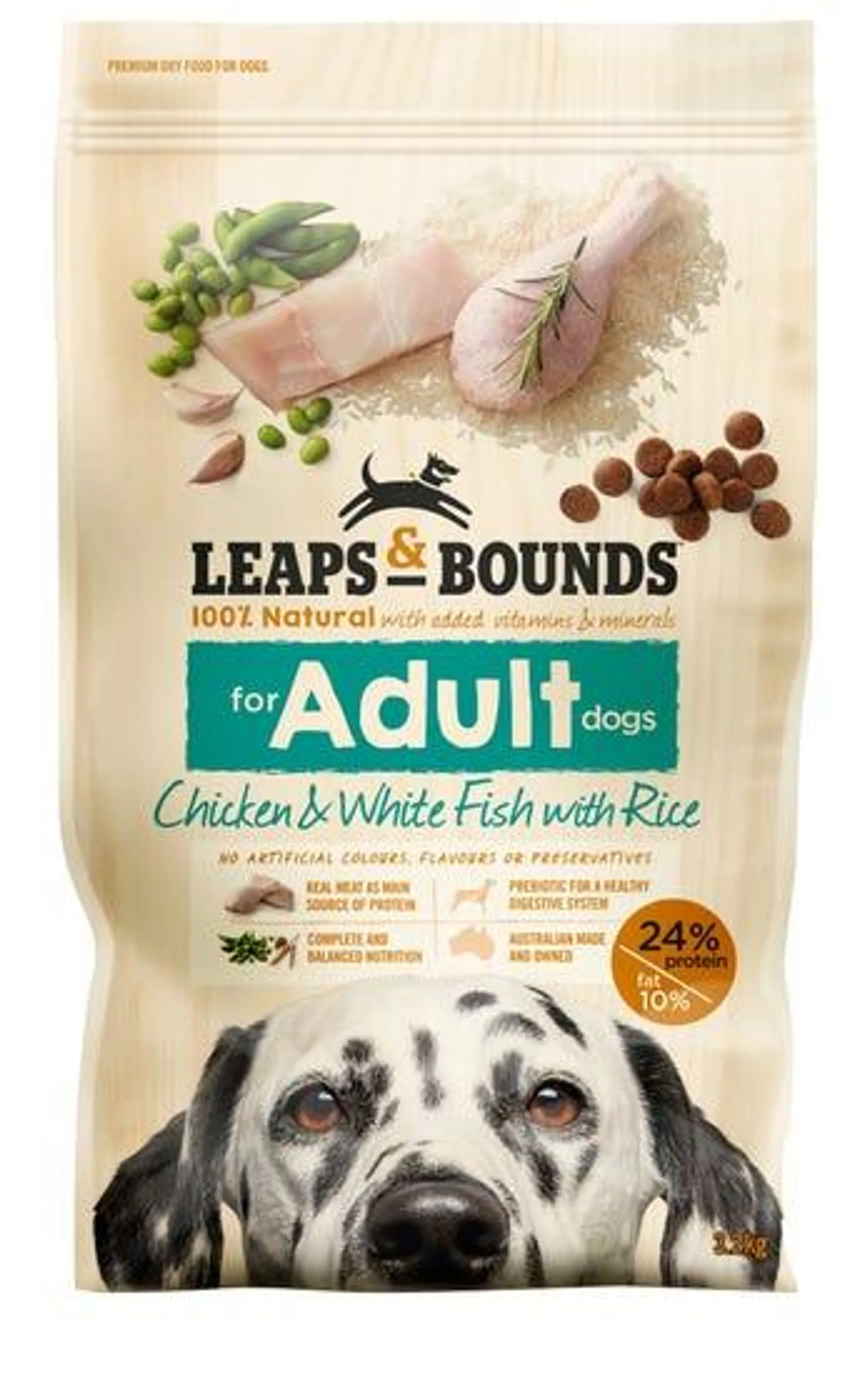 Leaps & Bounds Chicken And Fish Adult Dog Food 3.2kg