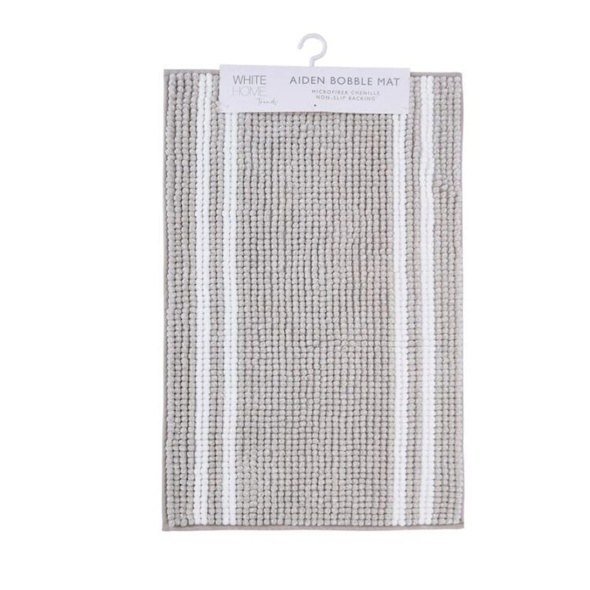 White Home Aiden Bobble Bath Mat Taupe Bath Mat