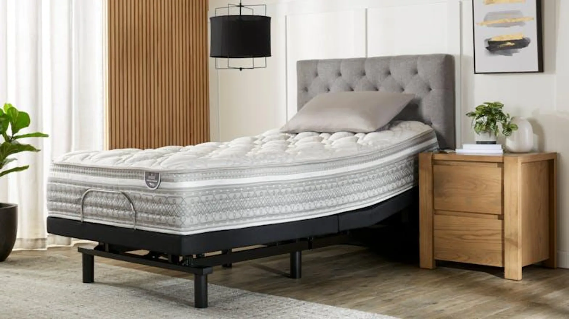 Relax Medium King Single Mattress and MotionComfort Adjustable Base by SleepMaker