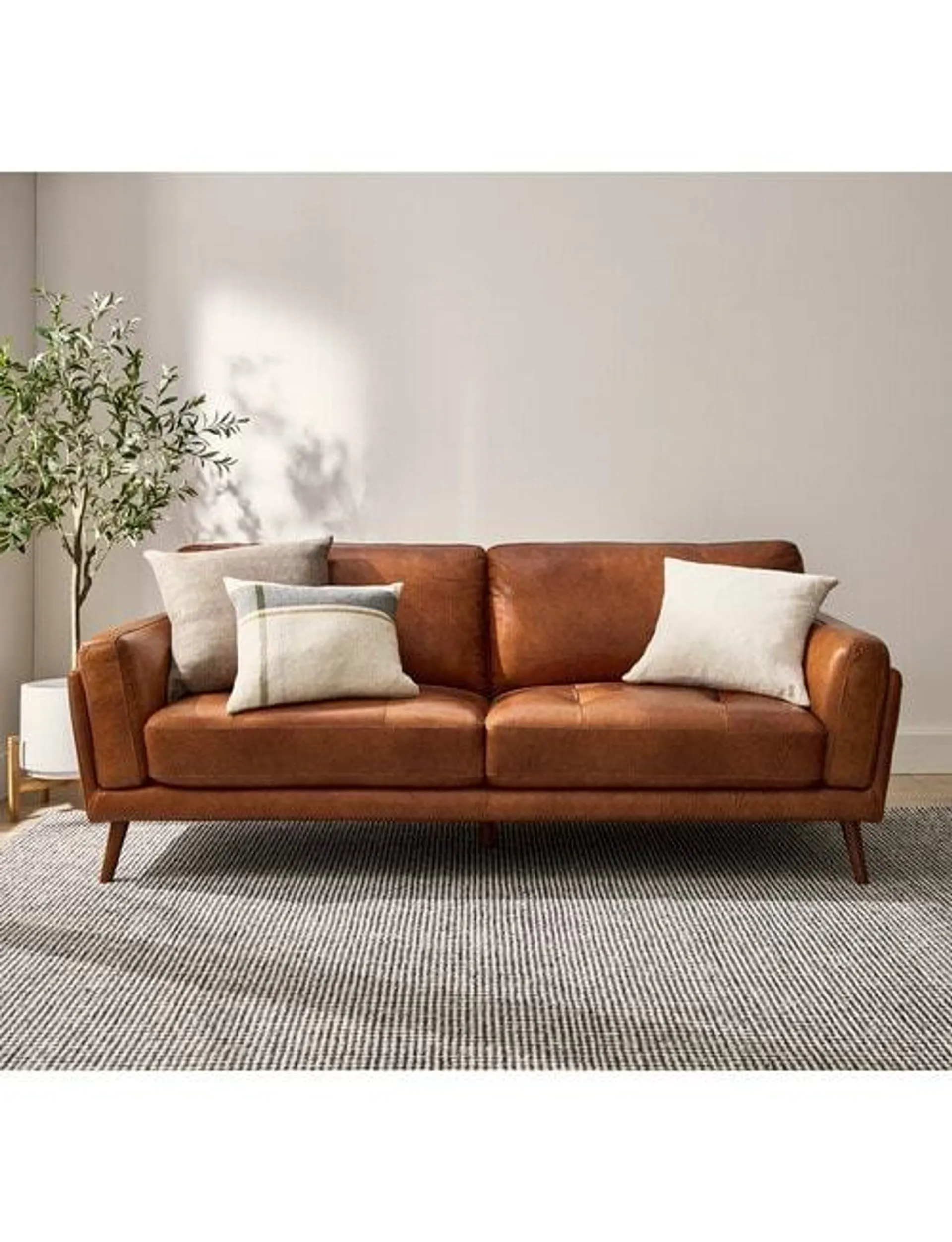 LUCA Hendrix II Leather 3 Seater Sofa