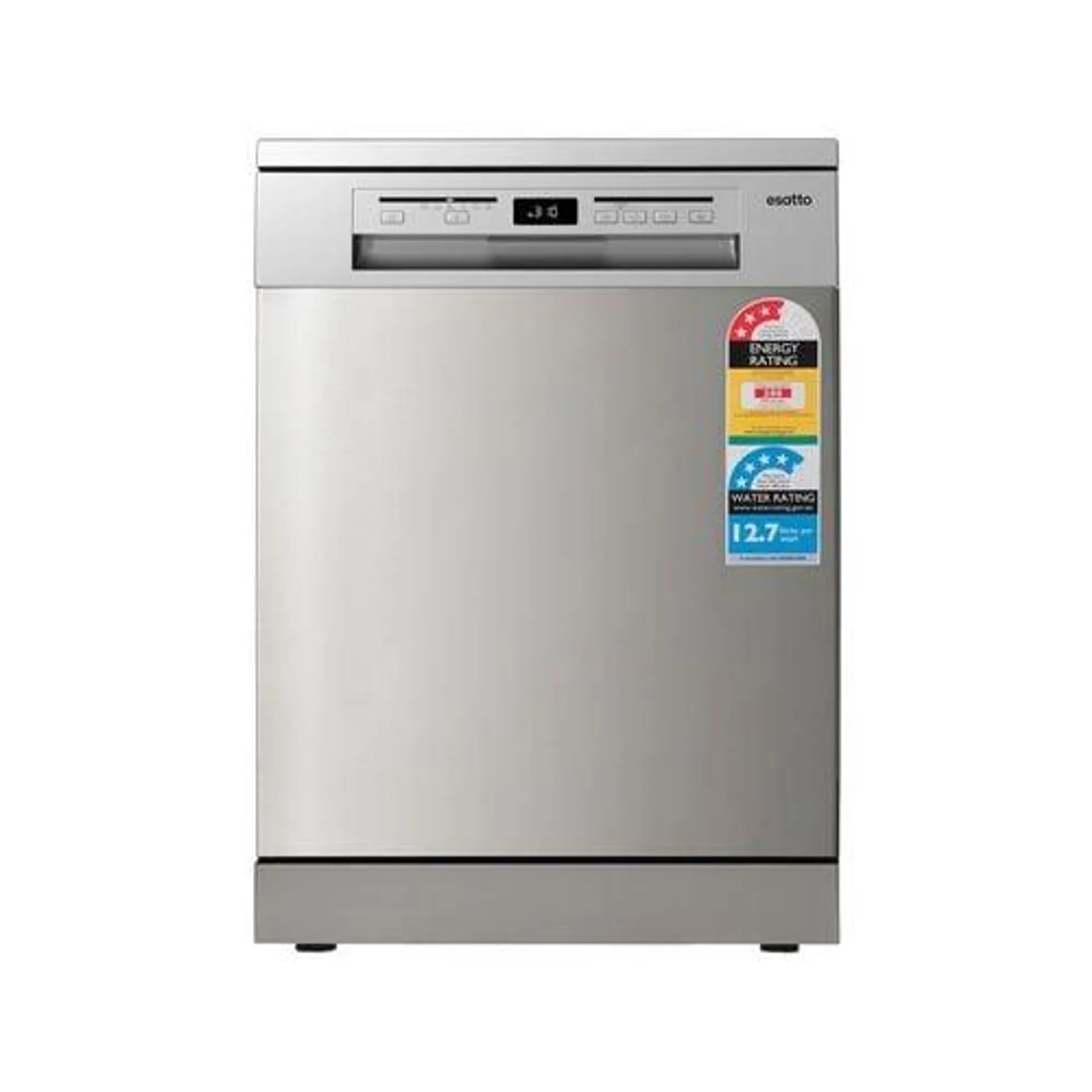 Esatto 60cm Stainless Steel 15 Place Settings Dishwasher WELS 4.5 Star 12.7L Per Wash