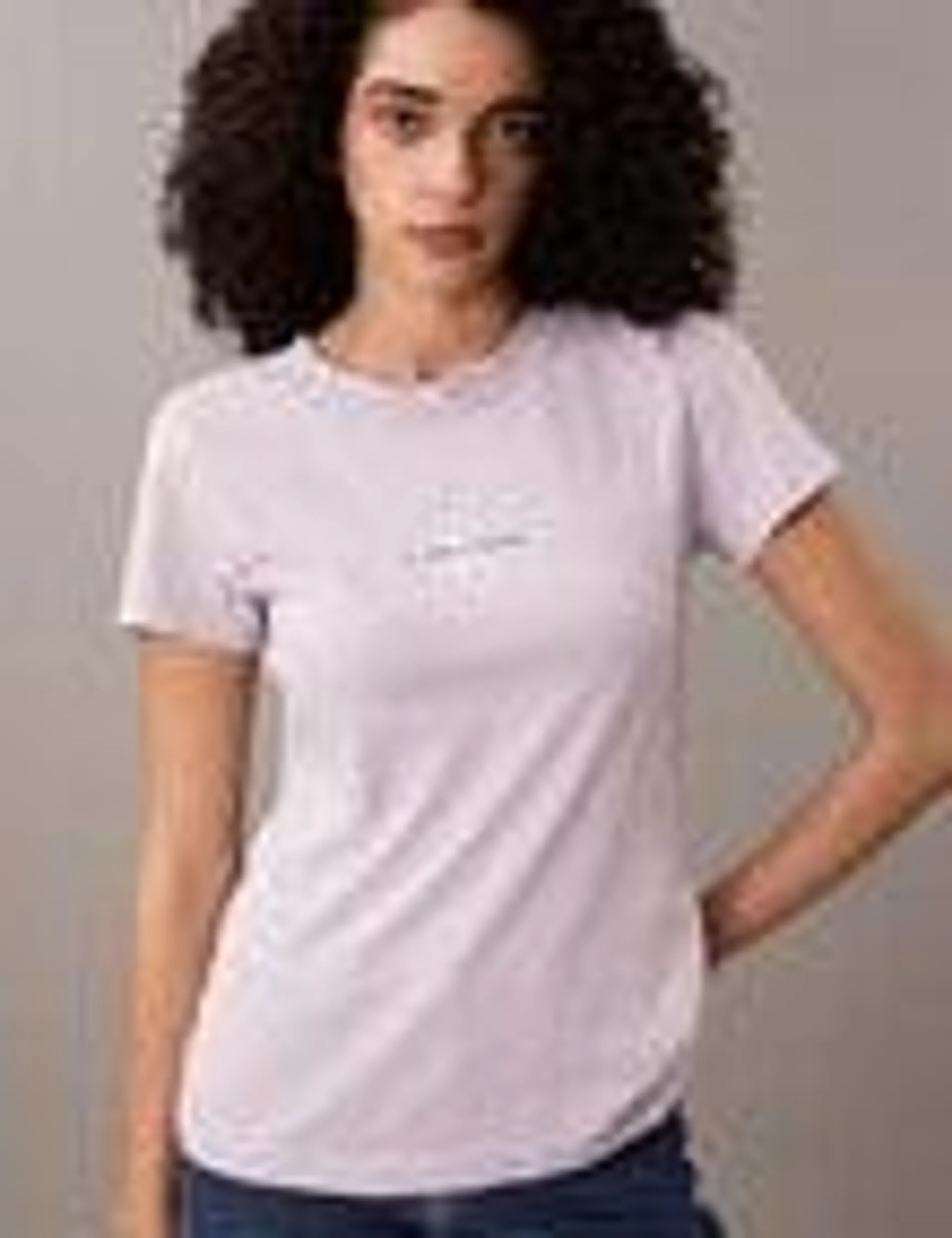 Calvin Klein Washed Monologo Slim Tee, Lilac