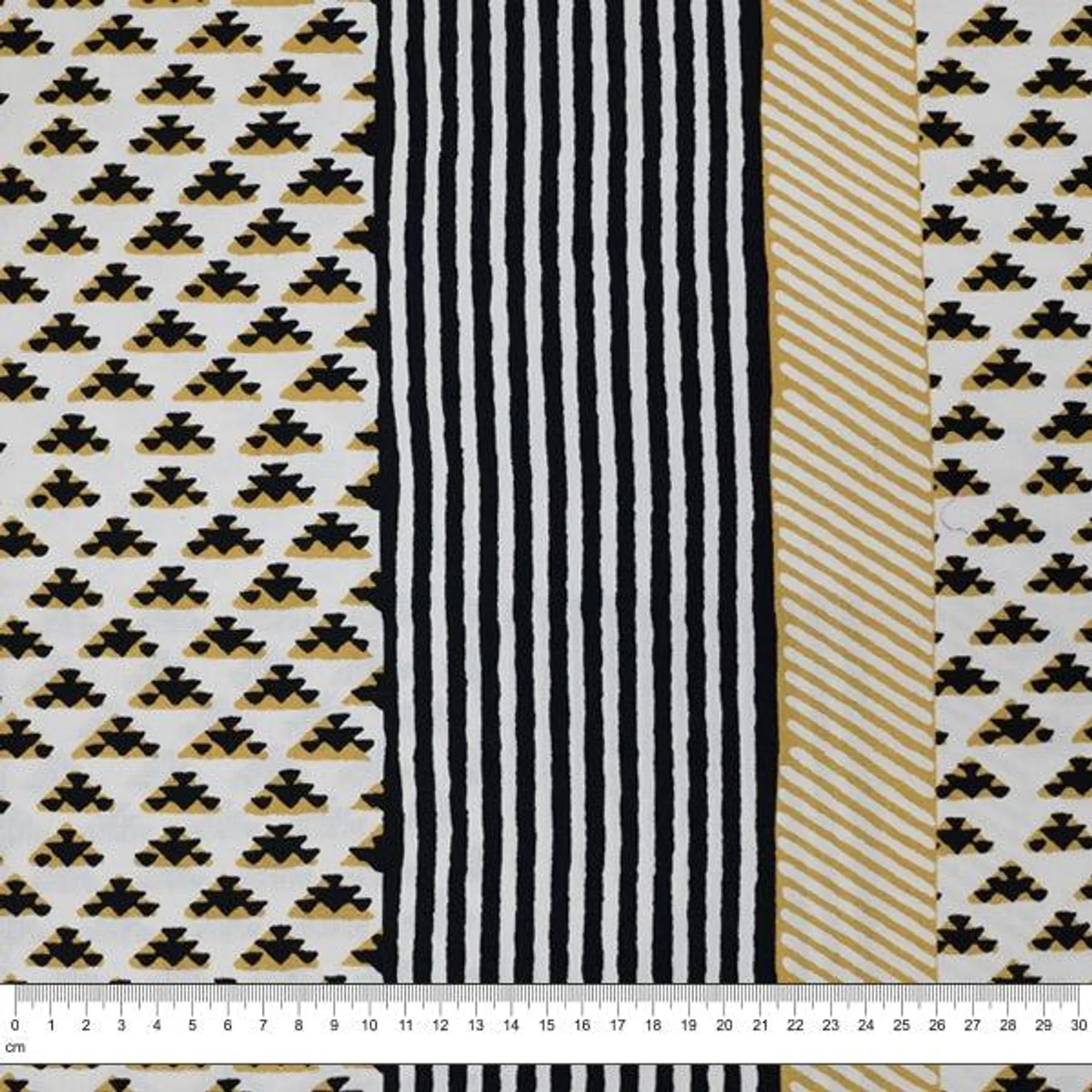 Cotton Duck Fabric, Retro Multi-Print- Width 145cm