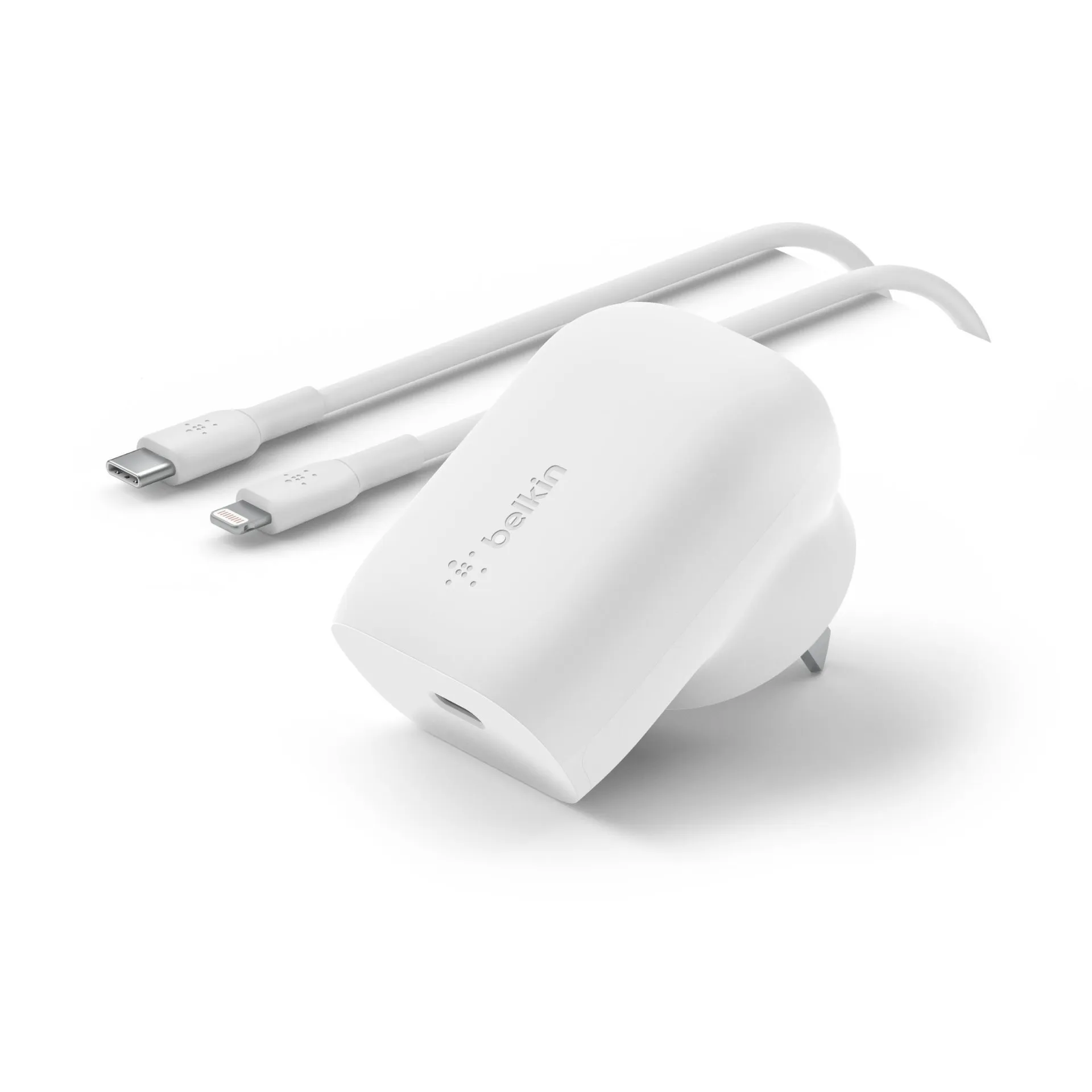 Belkin BoostCharge USB-C PD 3.0 PPS Wall Charger 30W + 1m Cable [White]