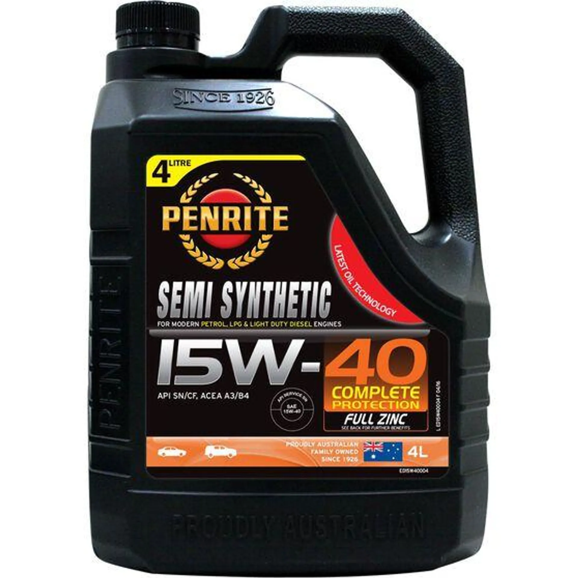 Penrite Semi Synthetic Engine Oil - 15W-40 4 Litre