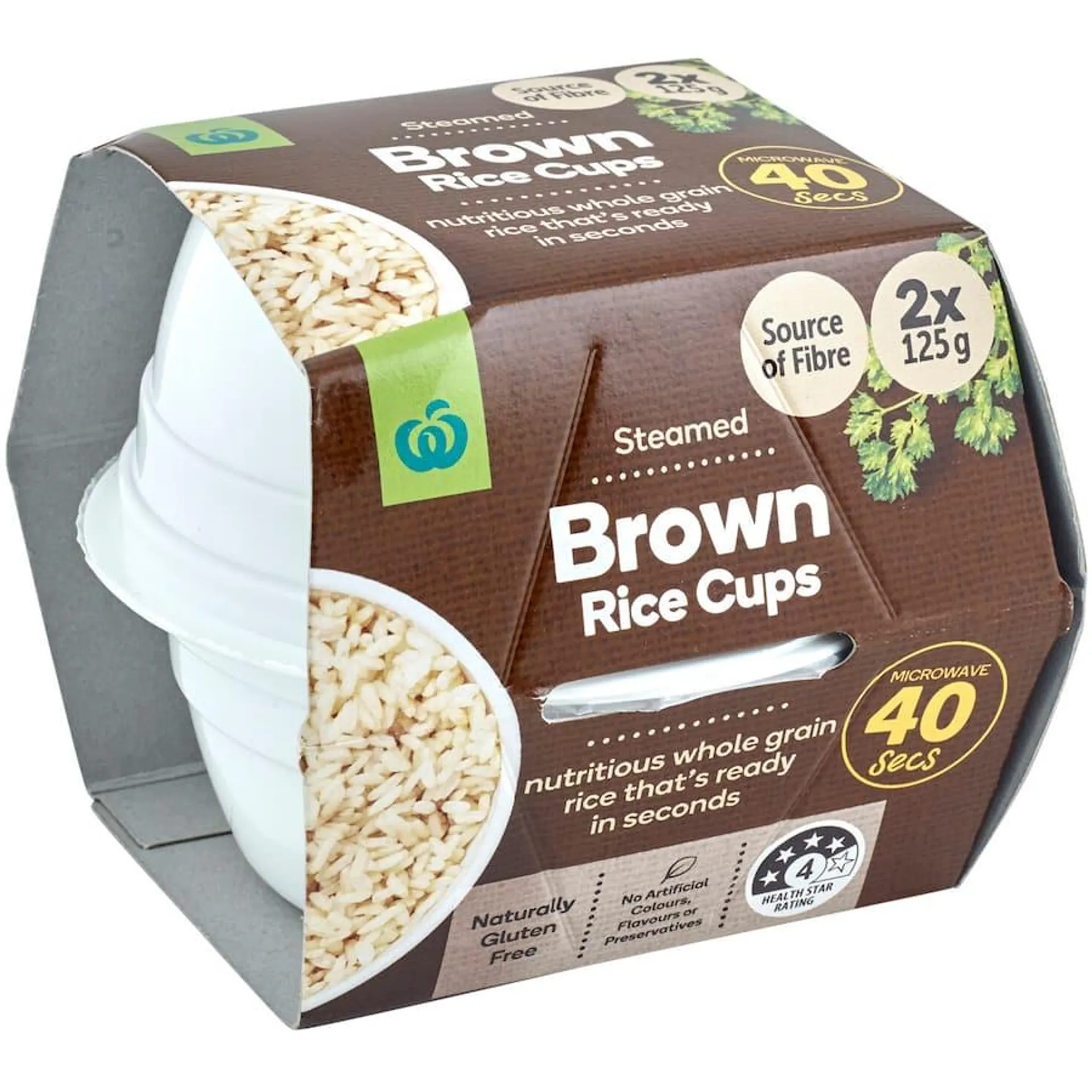 Woolworths Brown Rice Microwave 2 X 125g