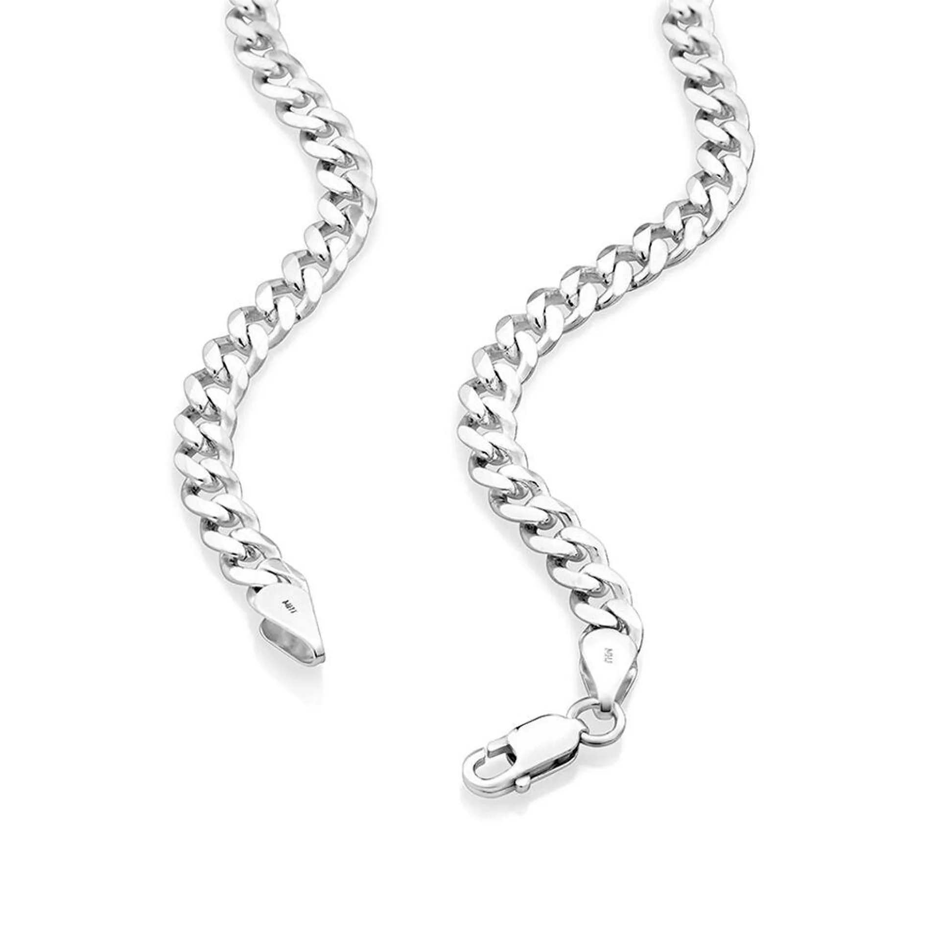 50cm (20") 5.5mm Width Curb Chain in Sterling Silver