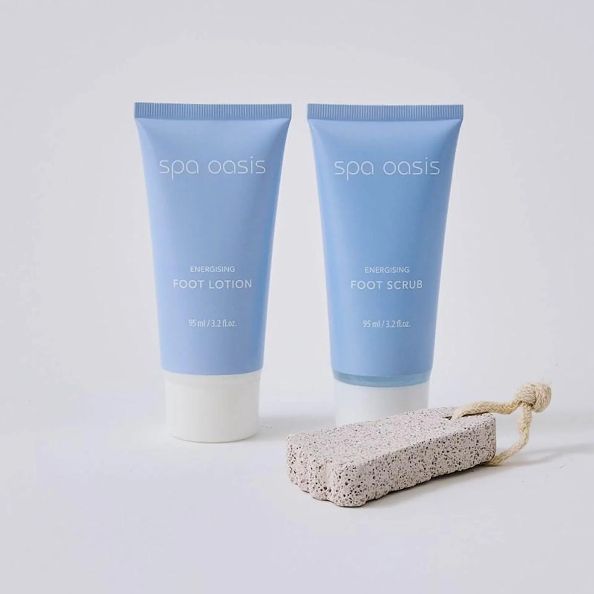 SPA Oasis Foot Care Set of 3 Lotion Scrub and Pumice Stone Assorted