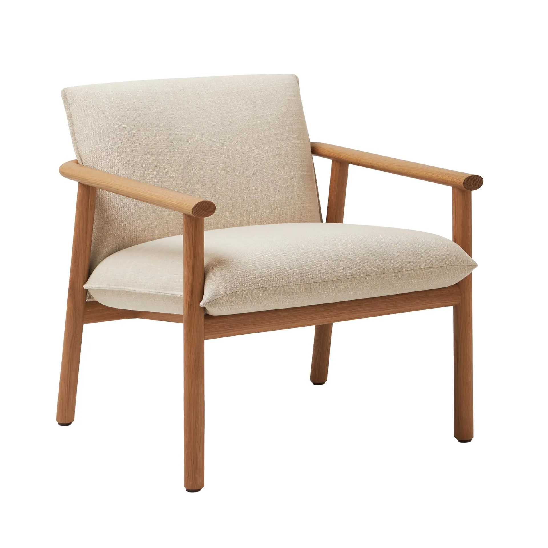 Label upholstered armchair ecru