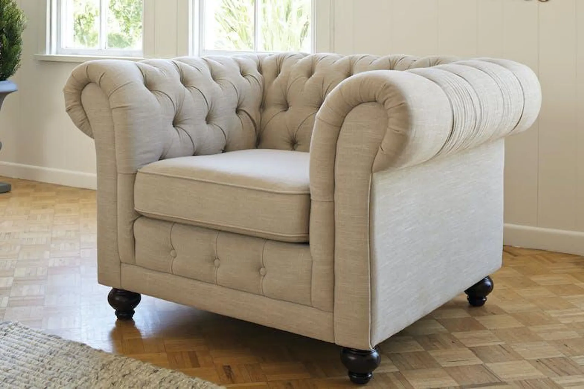 Royalty 1 Seater Fabric Sofa