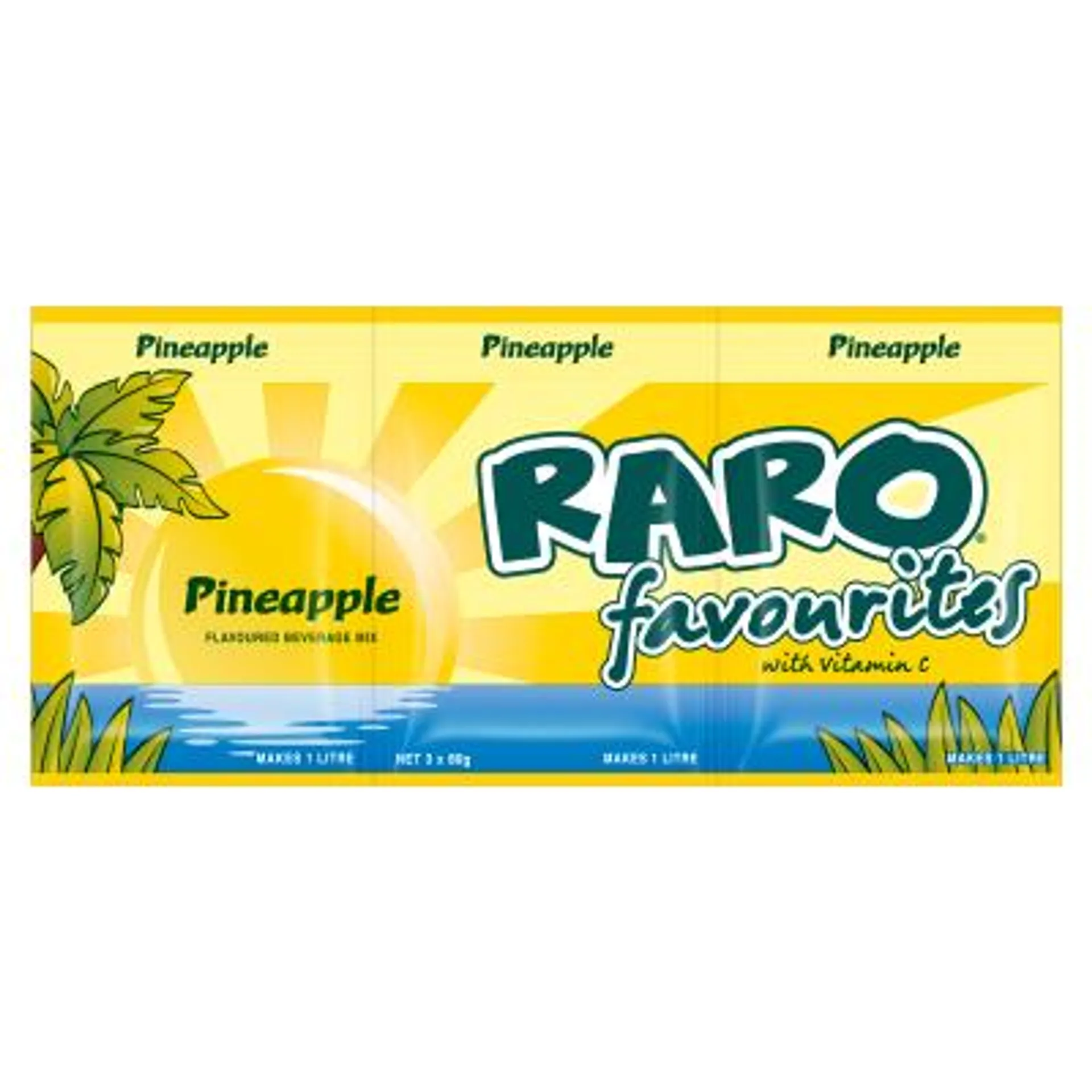 Raro Favourites Pineapple Flavoured Beverage Mix