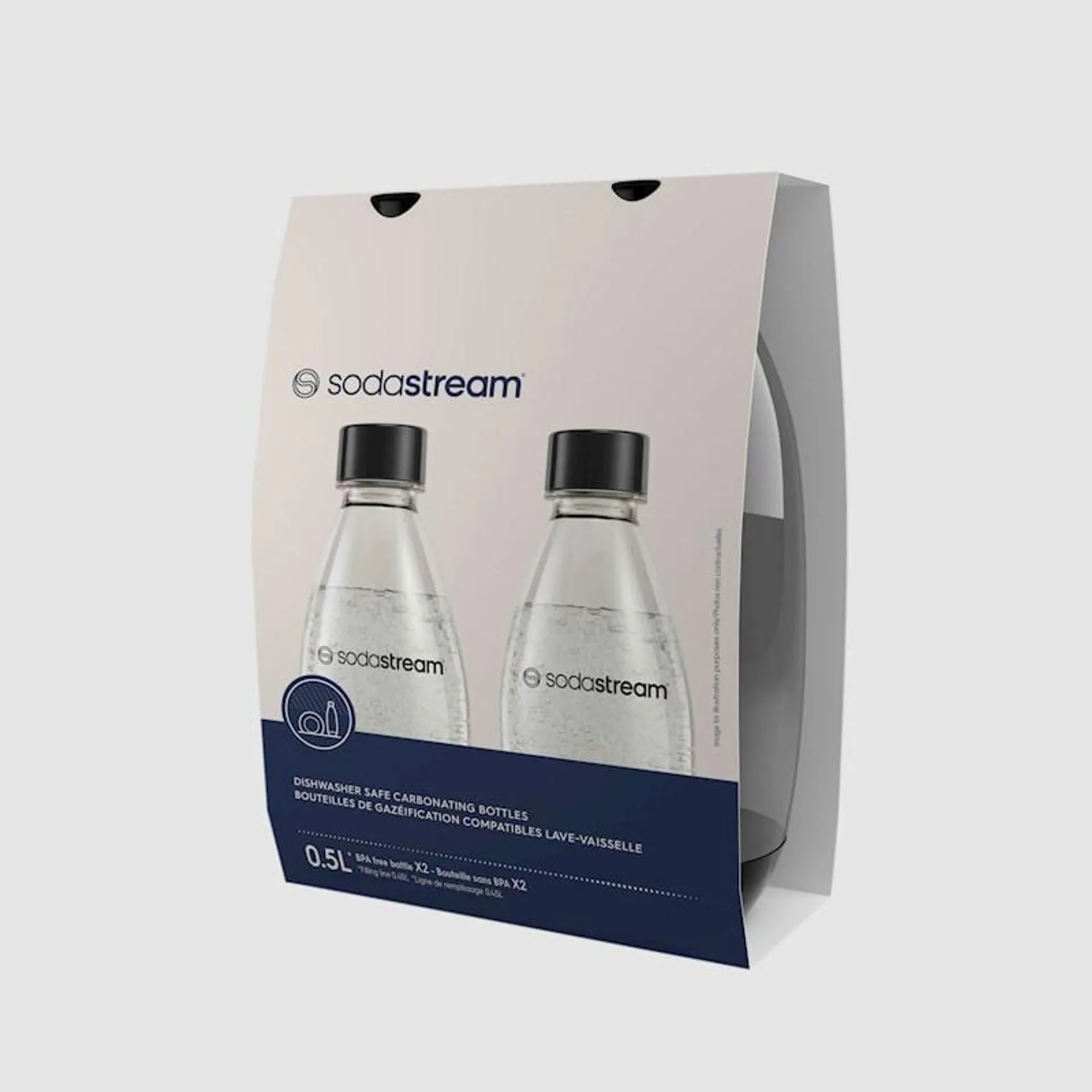 SodaStream Fuse Carb Bottle Twin Pack Black 500ml