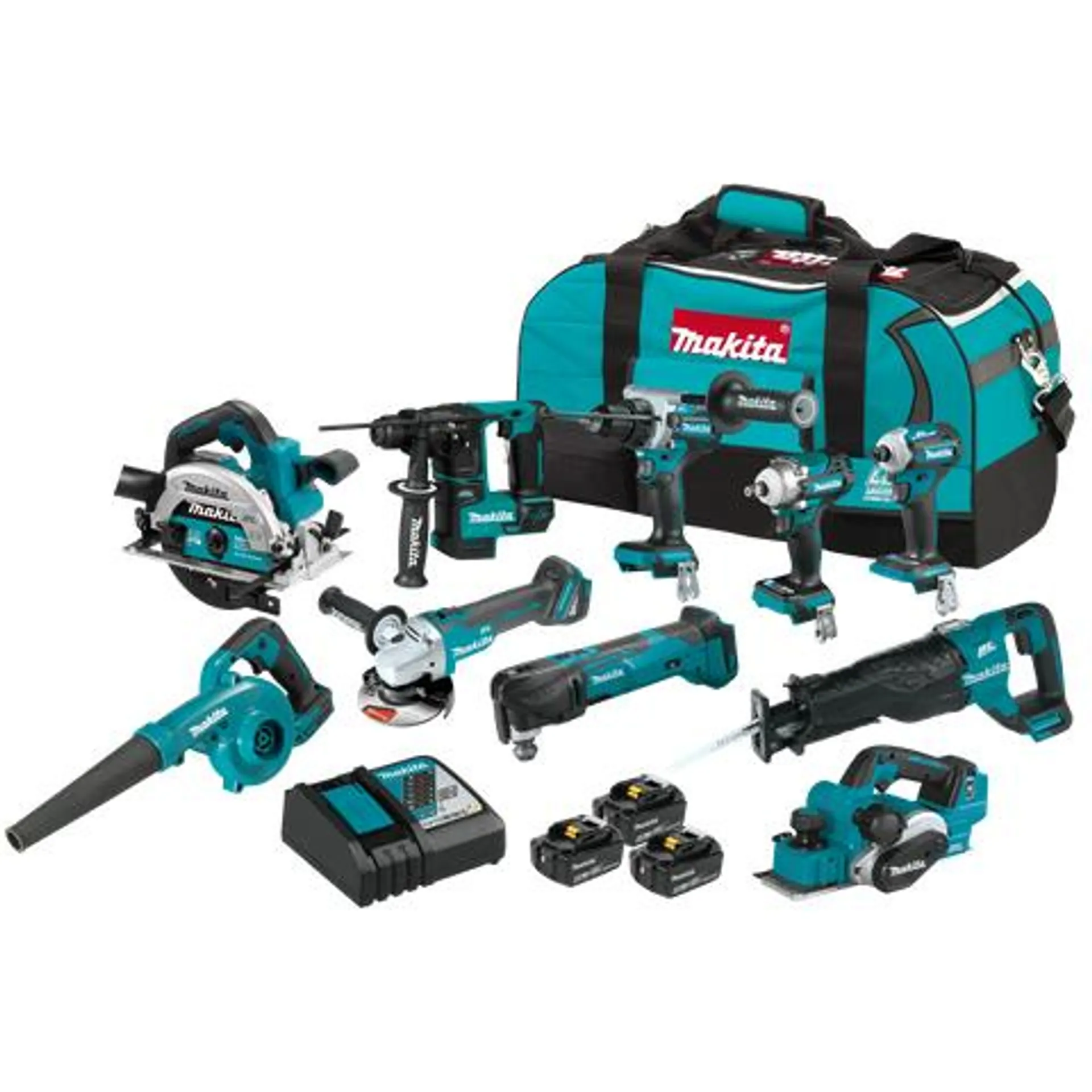 Makita LXT Cordless Jobsite Combo Kit 10pc 18V 5Ah