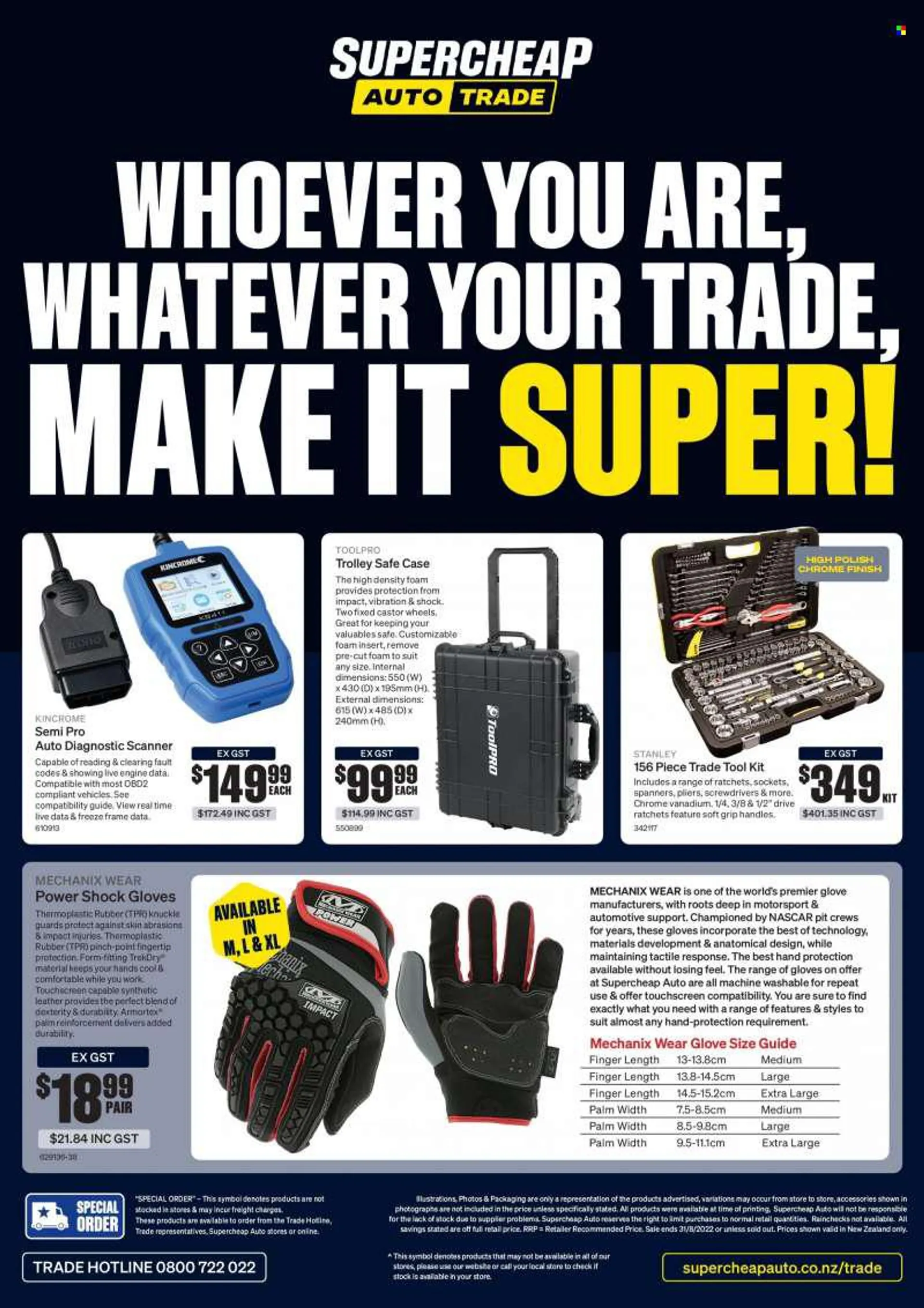 SuperCheap Auto mailer - 01.08.2022 - 31.08.2022 - Sales products - trolley, Stanley, pliers, tool set. Page 8.