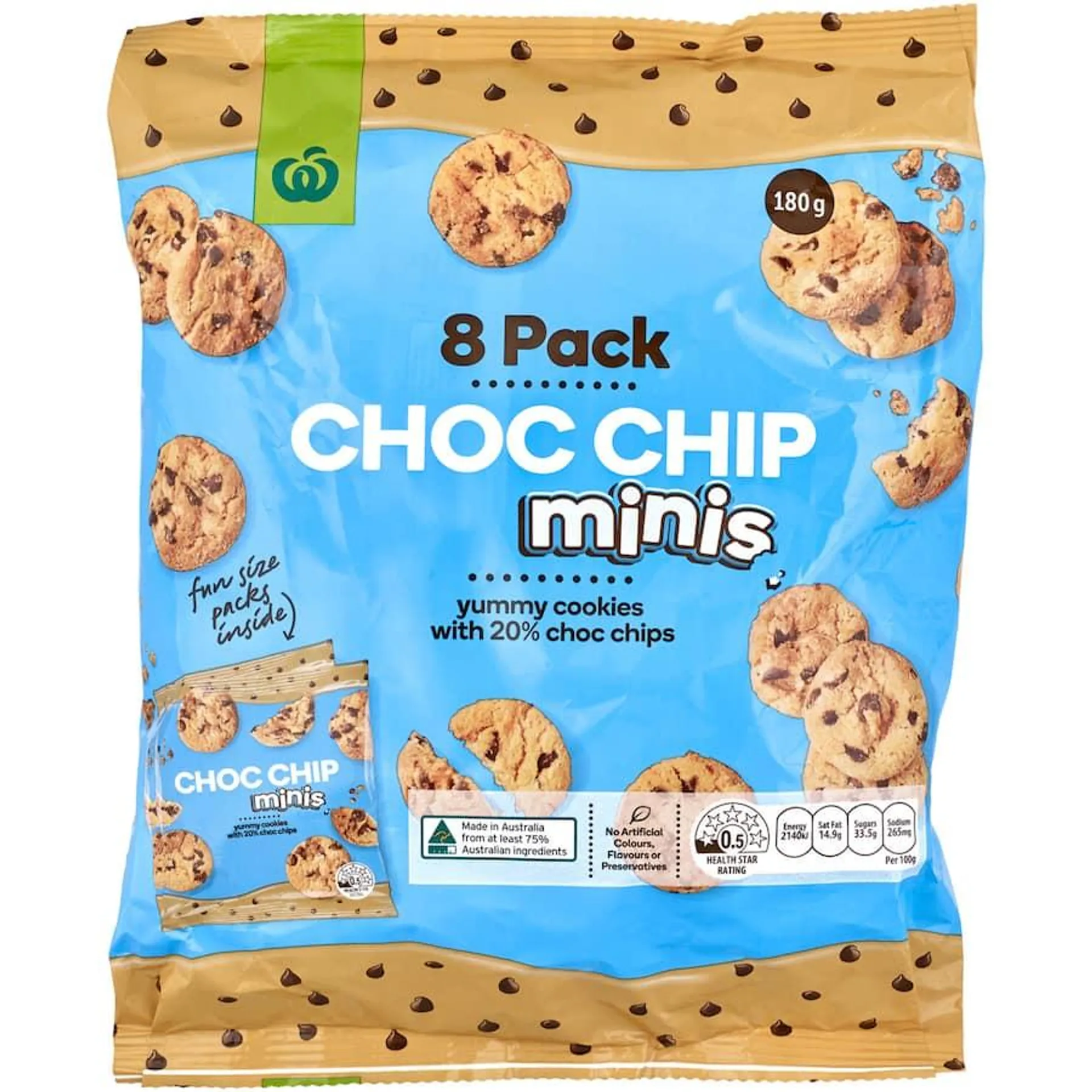 Woolworths Biscuits Mini Choc Chip