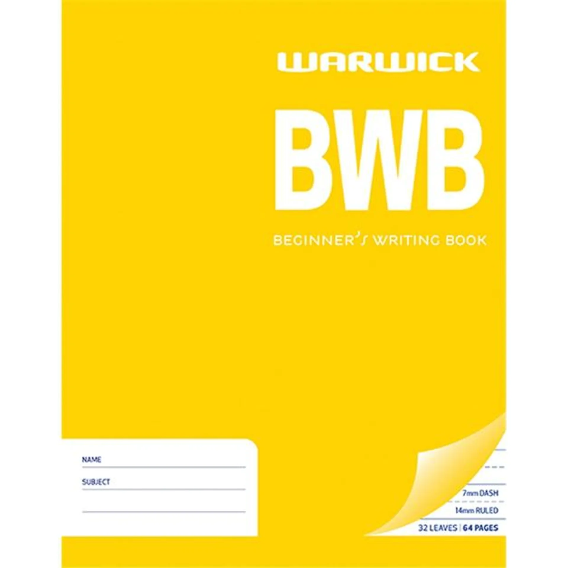 Warwick BWB 32lf 7mm Ruled Dashed Learn to Write Exercise Book