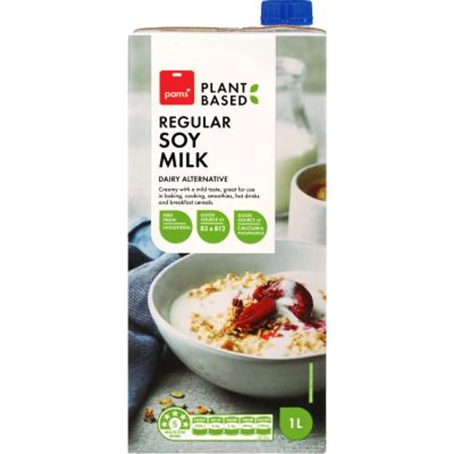 Pams Plant Based Regular Soy Milk