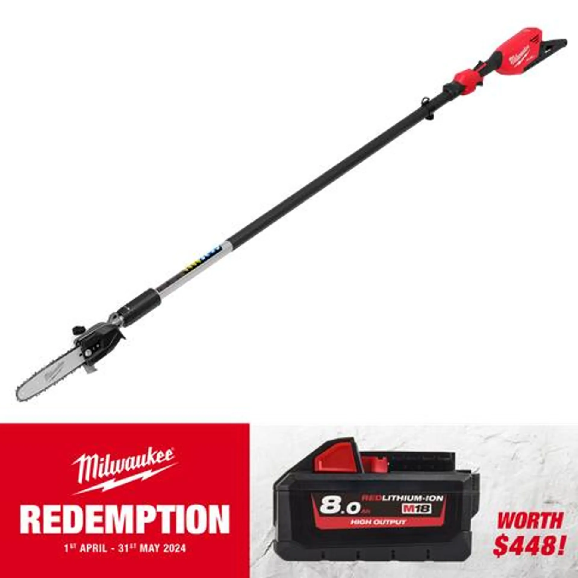 Milwaukee M18 FUEL Telescoping Pole Saw 12in 18V - Bare Tool