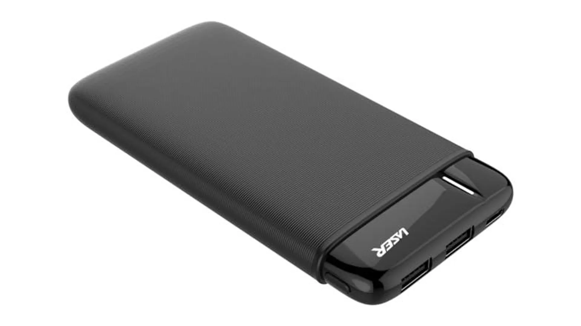 Laser 10,000mAh 4-Port USB-C/USB-A/MicroUSB Power Bank - Charcoal (PB-10K23-630)