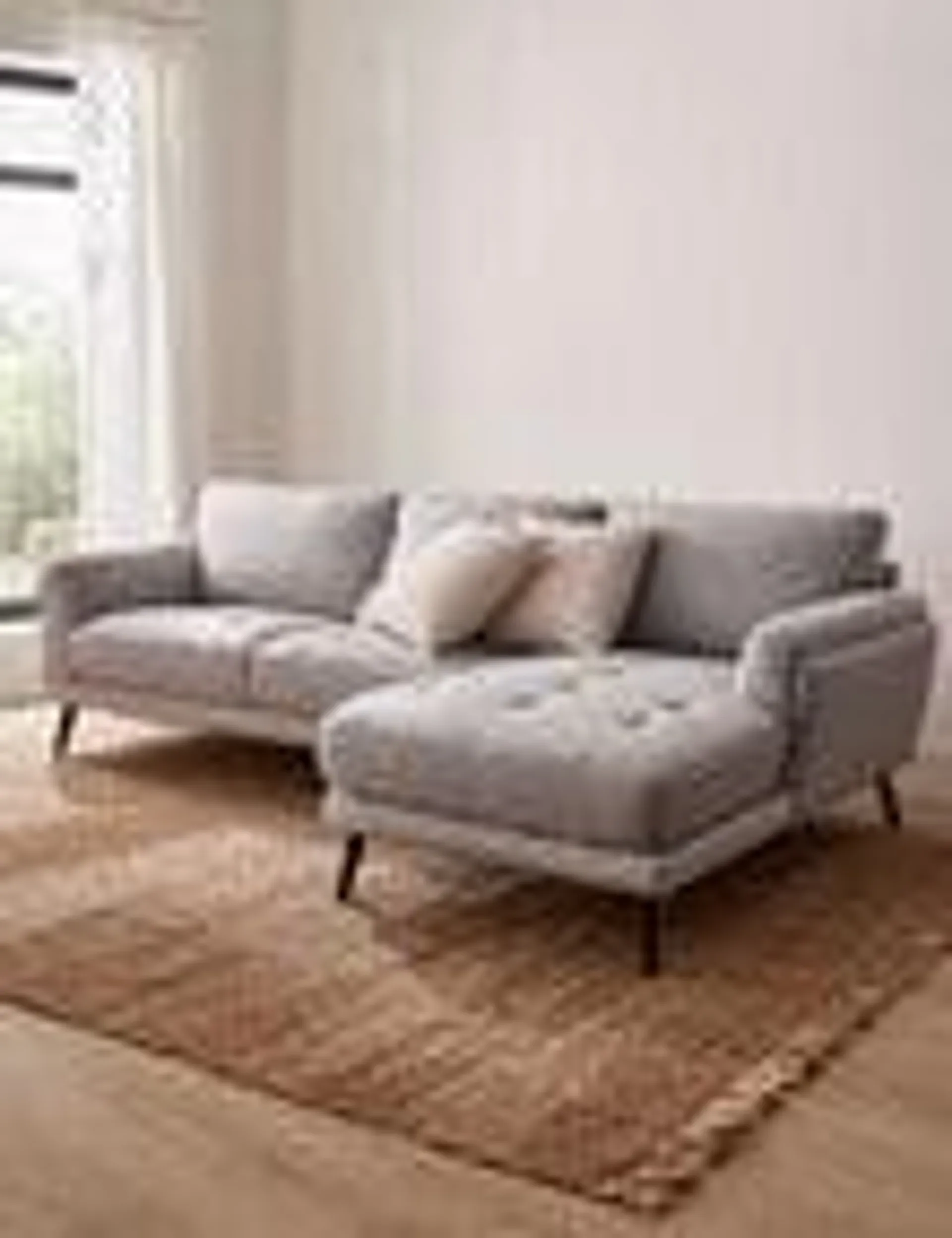 LUCA Hendrix Fabric 2.5 Seater with Right Hand Chaise