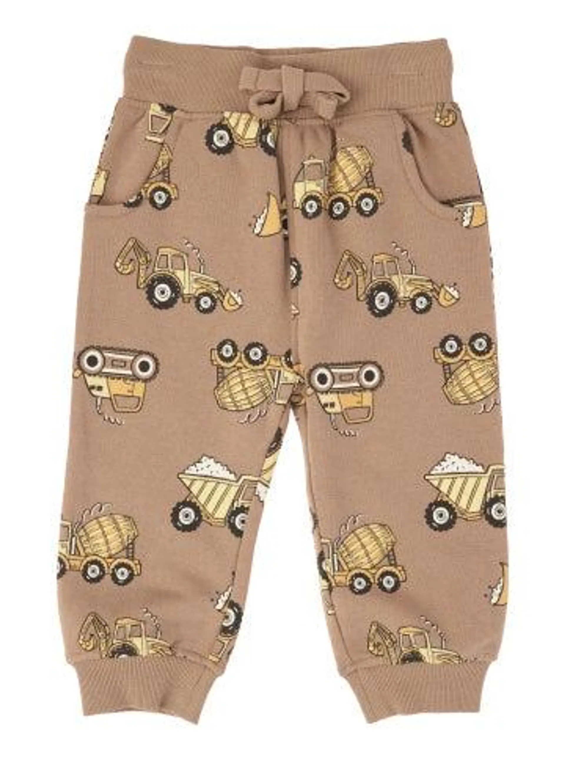 Babies' All Over Print Trackpants in Mocha Diggers
