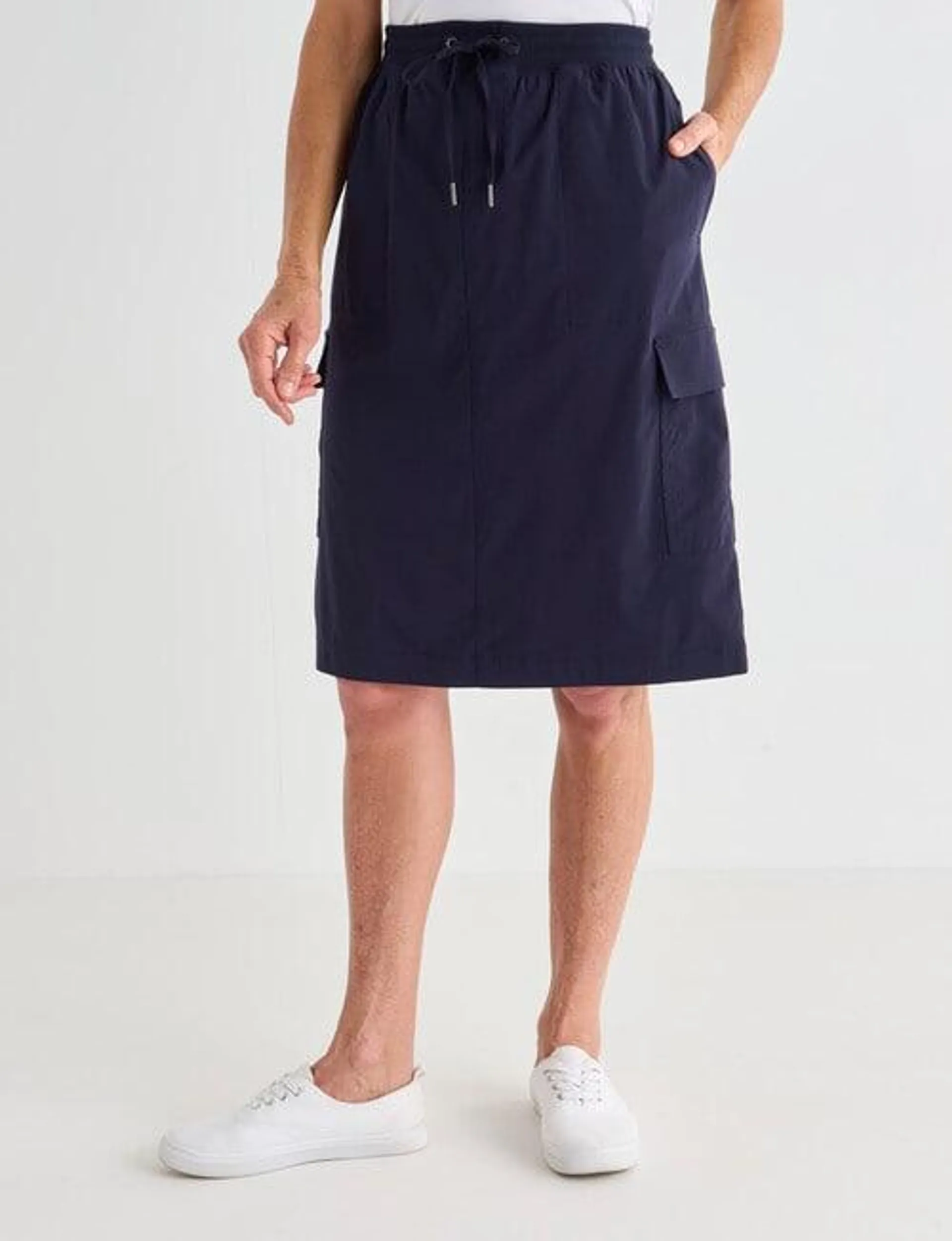 Ella J Cargo Skirt, Navy