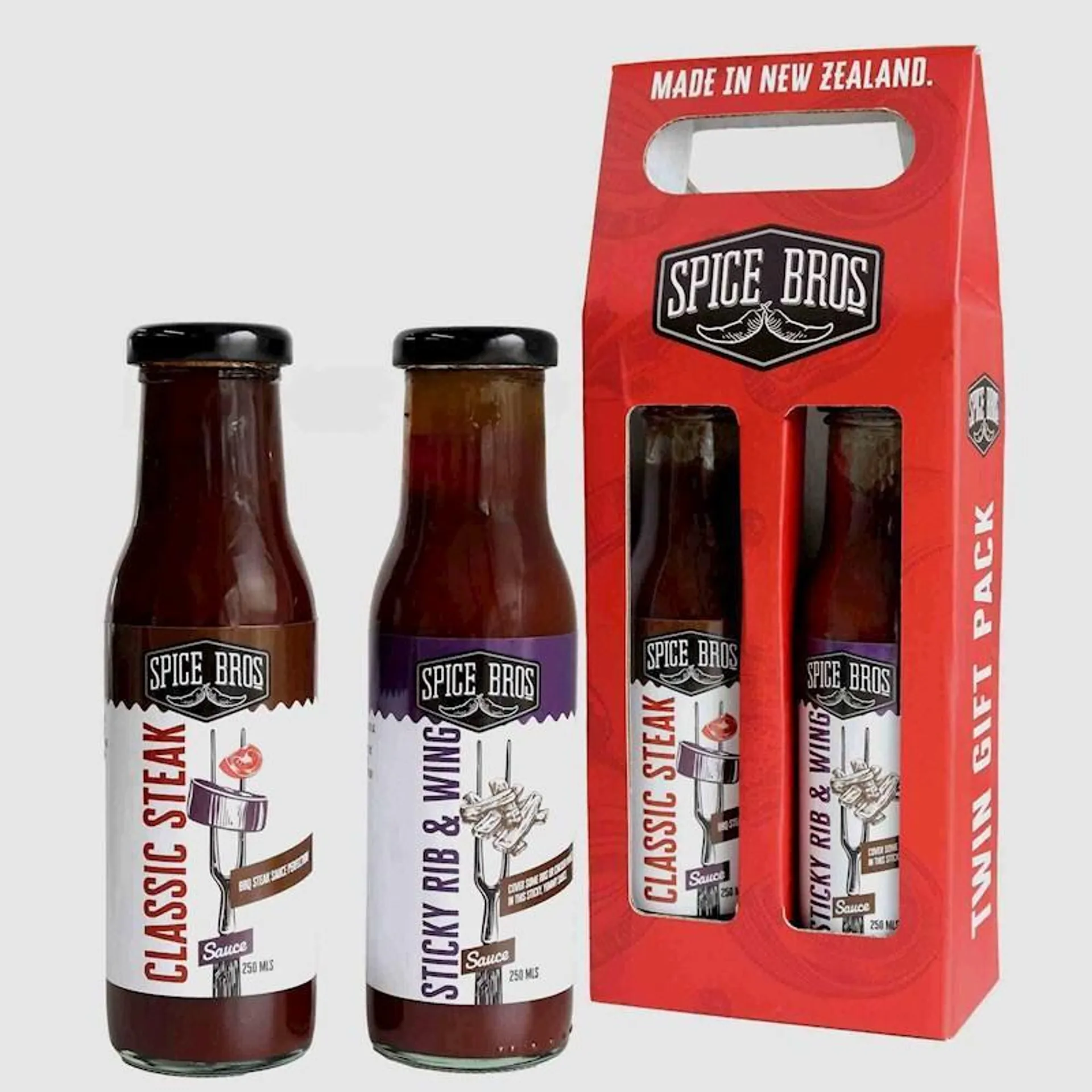 Spice Bros Classic Steak 250ml & Rib/Wing Sauce 250ml Gift Pack