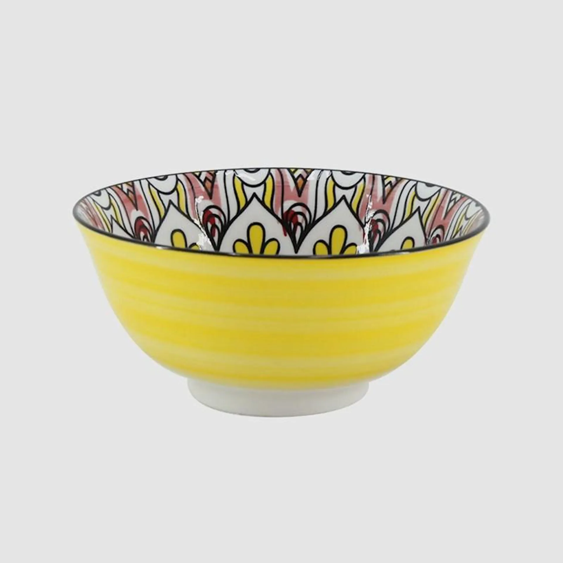 Arthouse Maroc Porcelain Bowl 15.5cm Red/Yellow