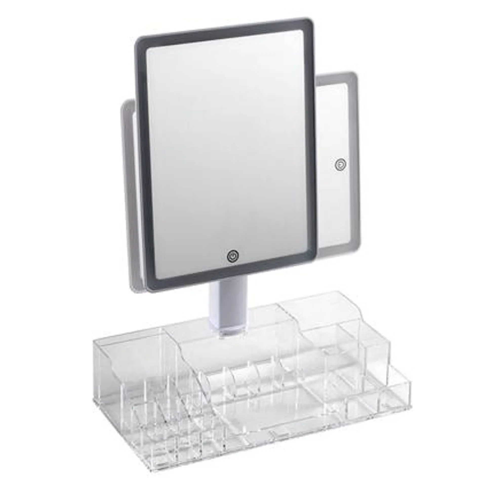 LED Mirror with Cosmetic Organiser