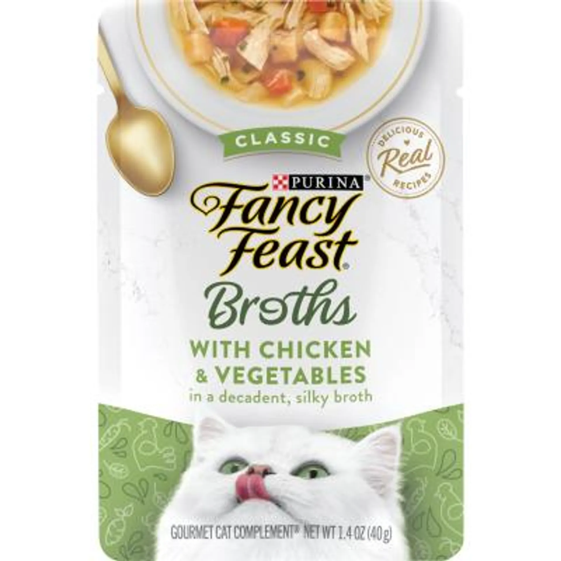 Purina Fancy Feast Classic Broths With Chicken & Vegetables Adult Wet Cat Food