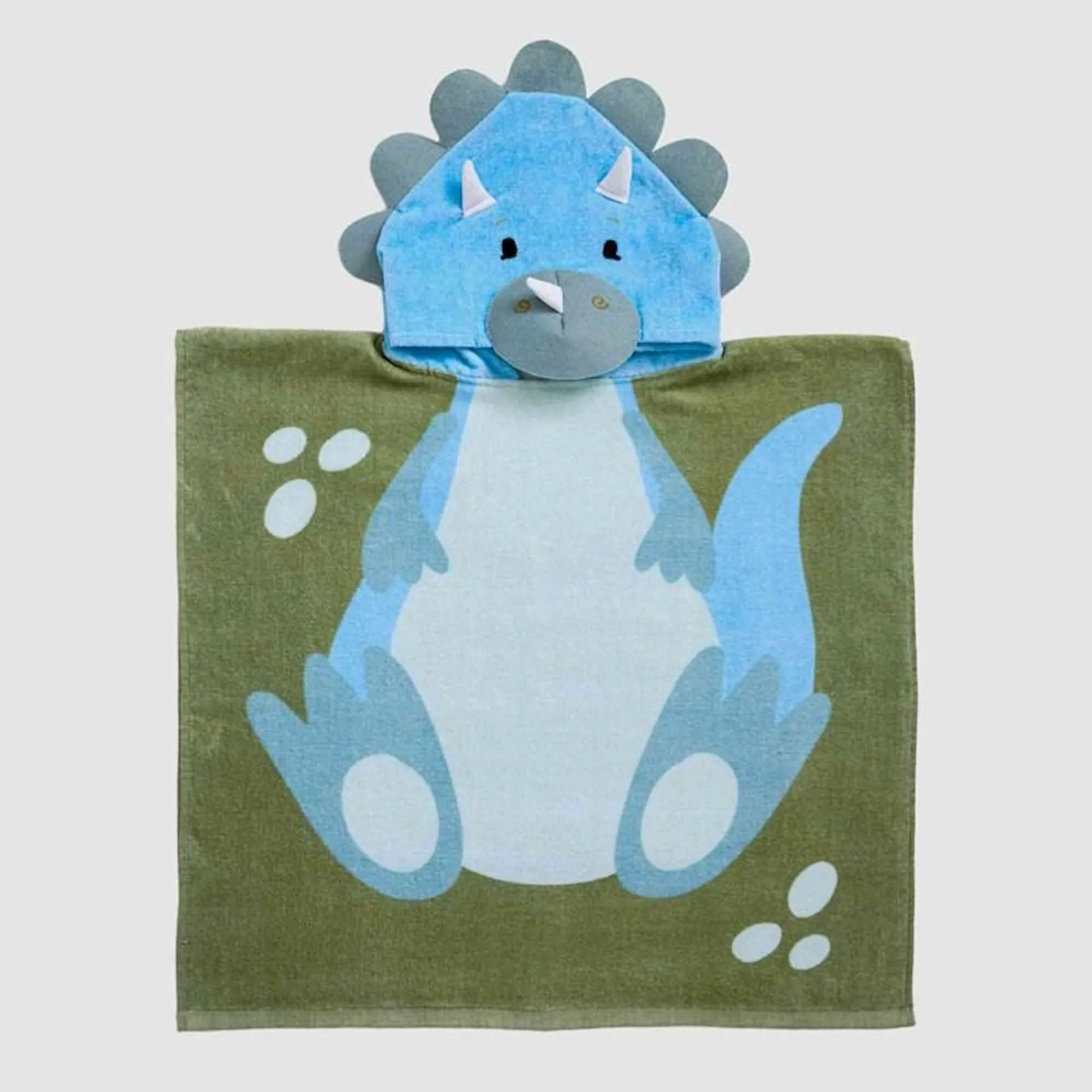 Twill & Co Kids Dino Hooded Beach Towel