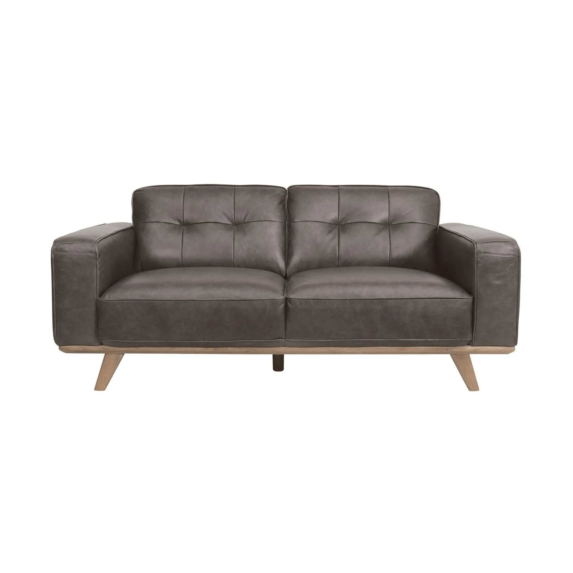 Carson 2 Seater Leather Sofa Vintage Grey C-029