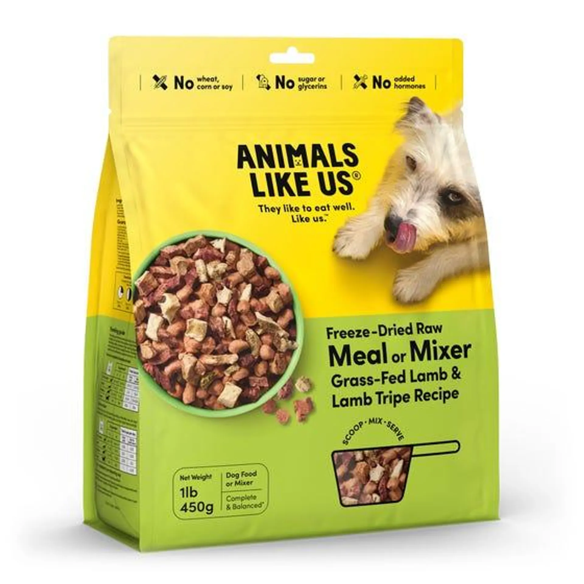 Animals Like Us Freeze-dried Meal Or Mixer Lamb & Lamb Tripe 450