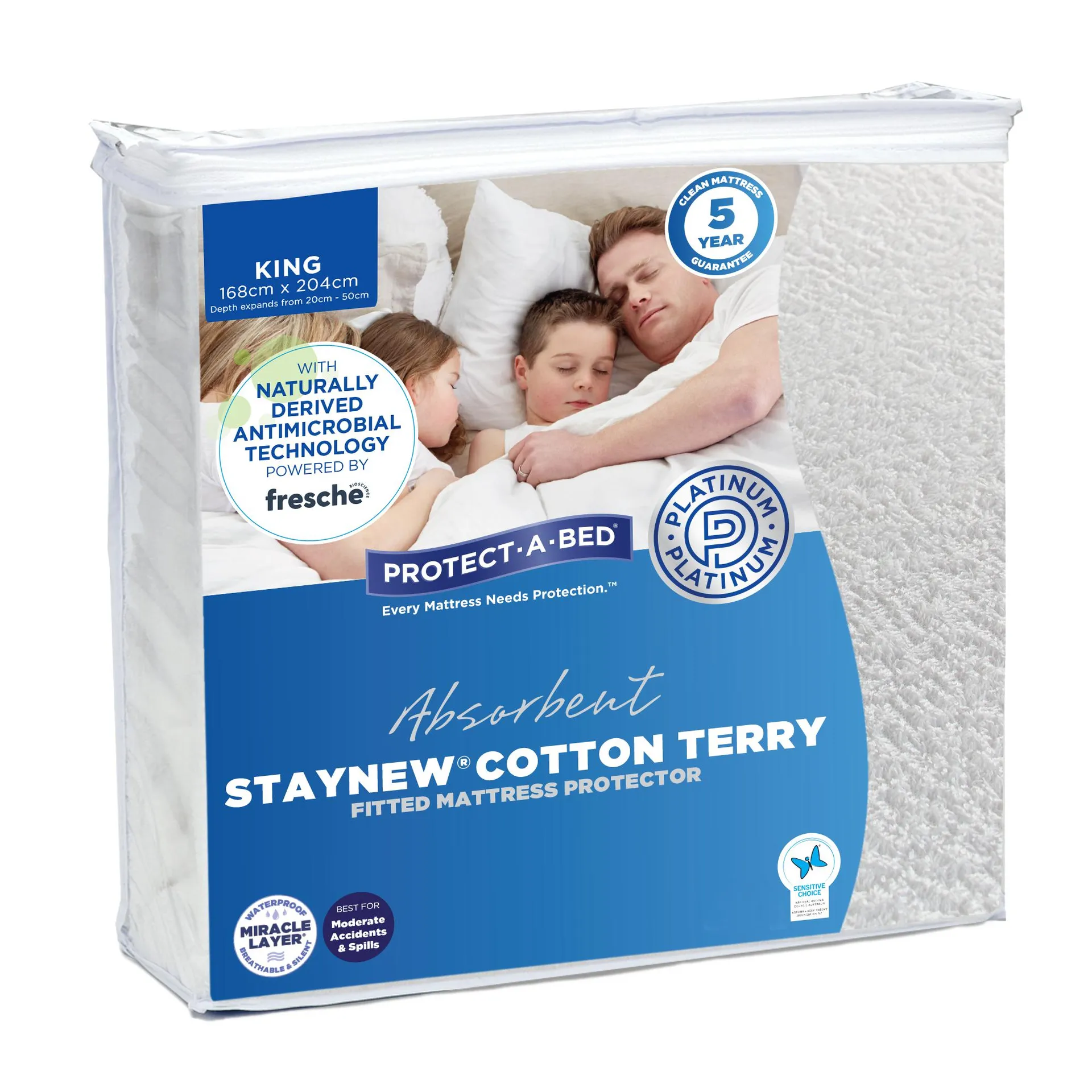 Protect-A-Bed Staynew® Cotton Terry King Mattress Protector
