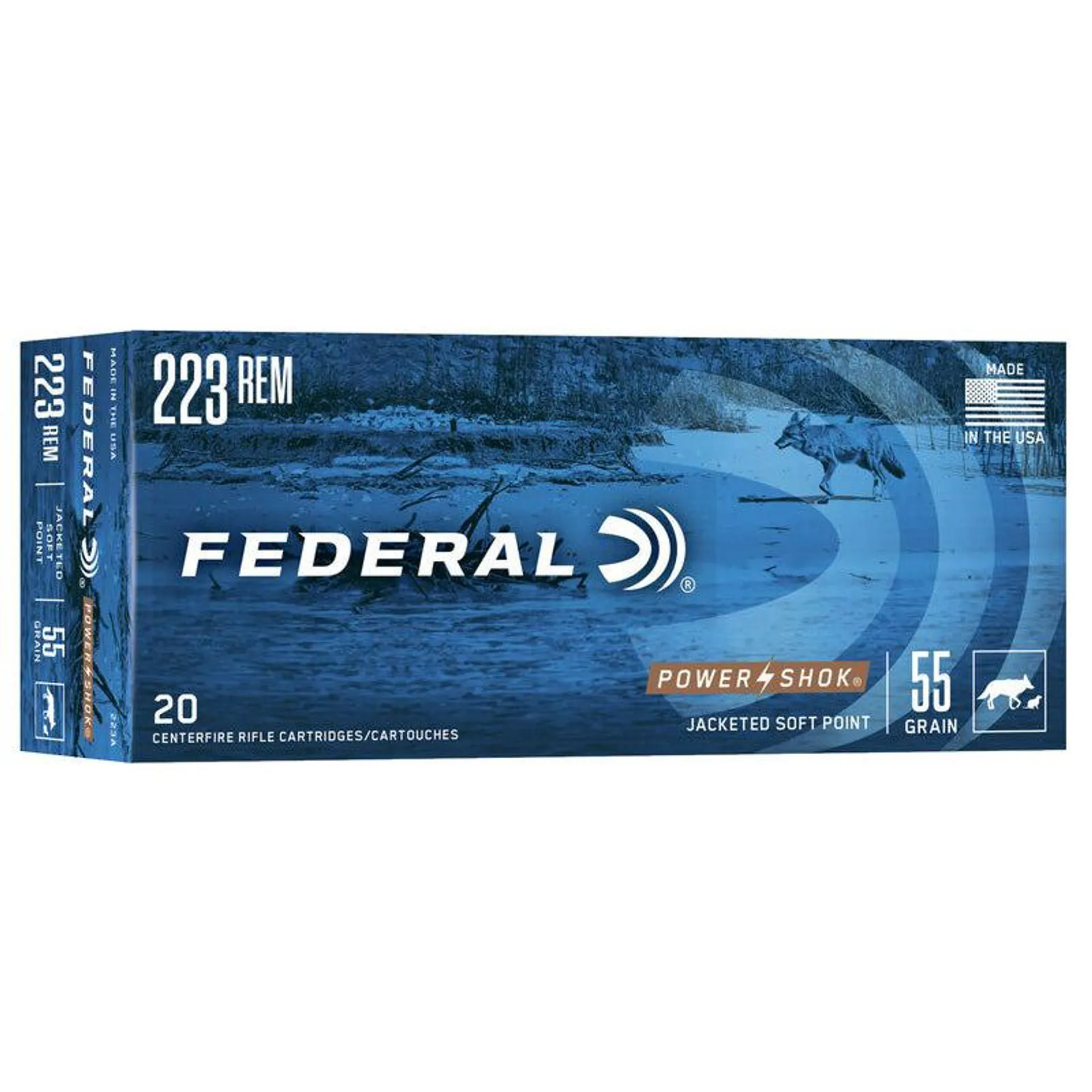 Federal Power-Shok 223REM 55gr JSP (20)