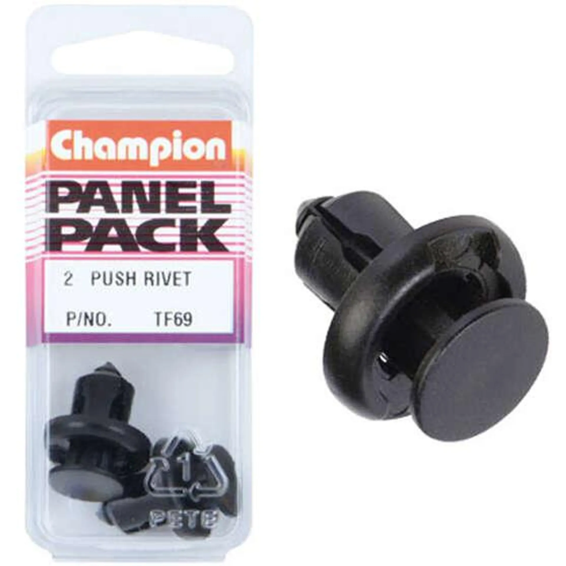 Champion Push Rivet - Short, Panel Pack