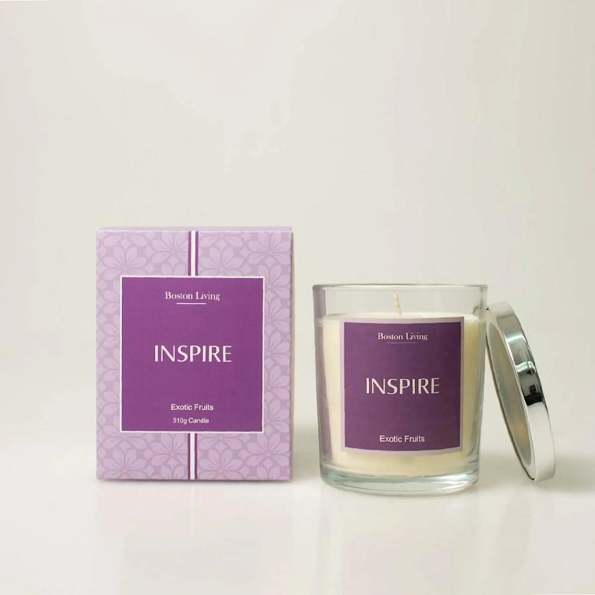 Boston Living Inspire Candle w/ Lid Exotic Fruits 310g