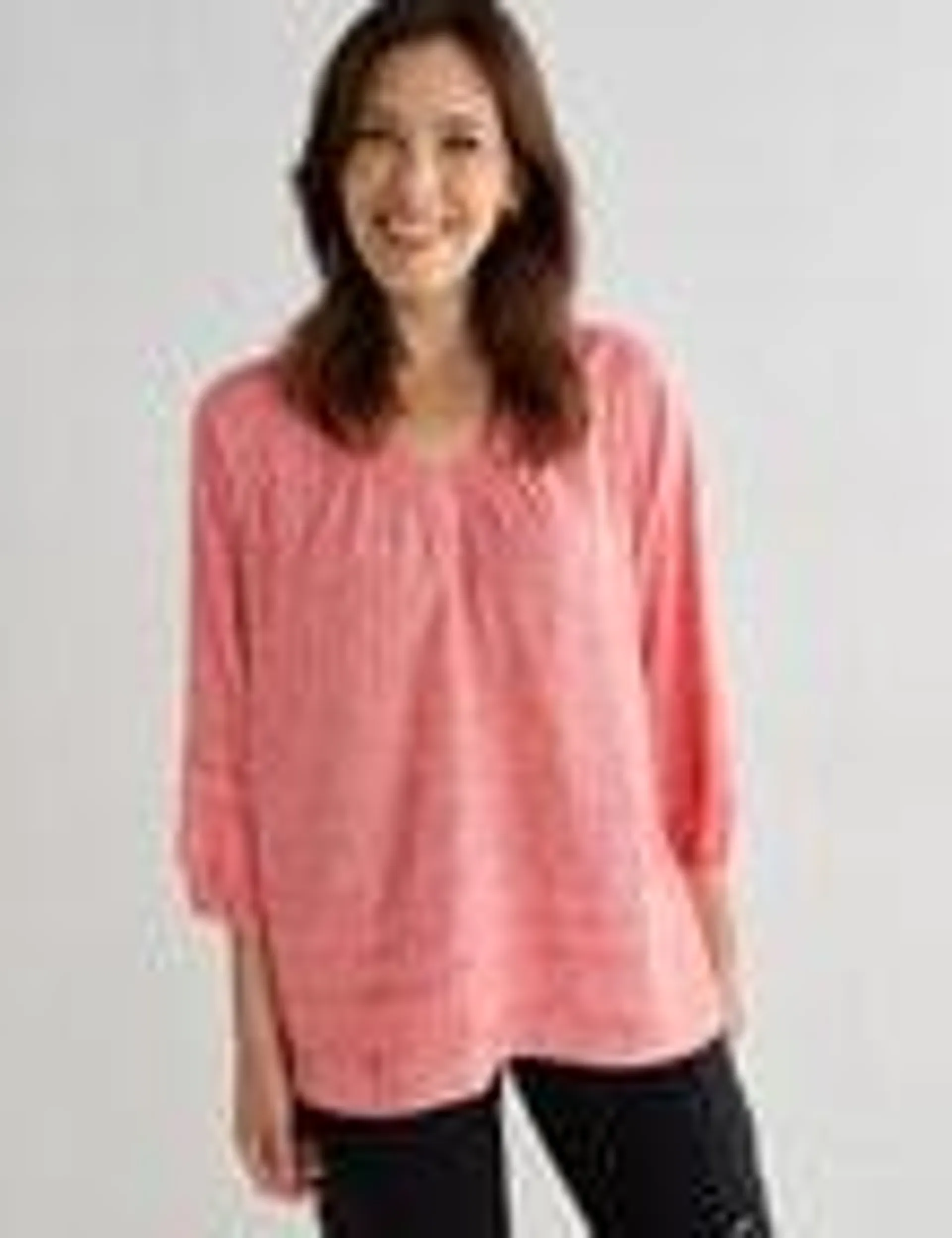 Line 7 Relay Linen Blend Top, Orange