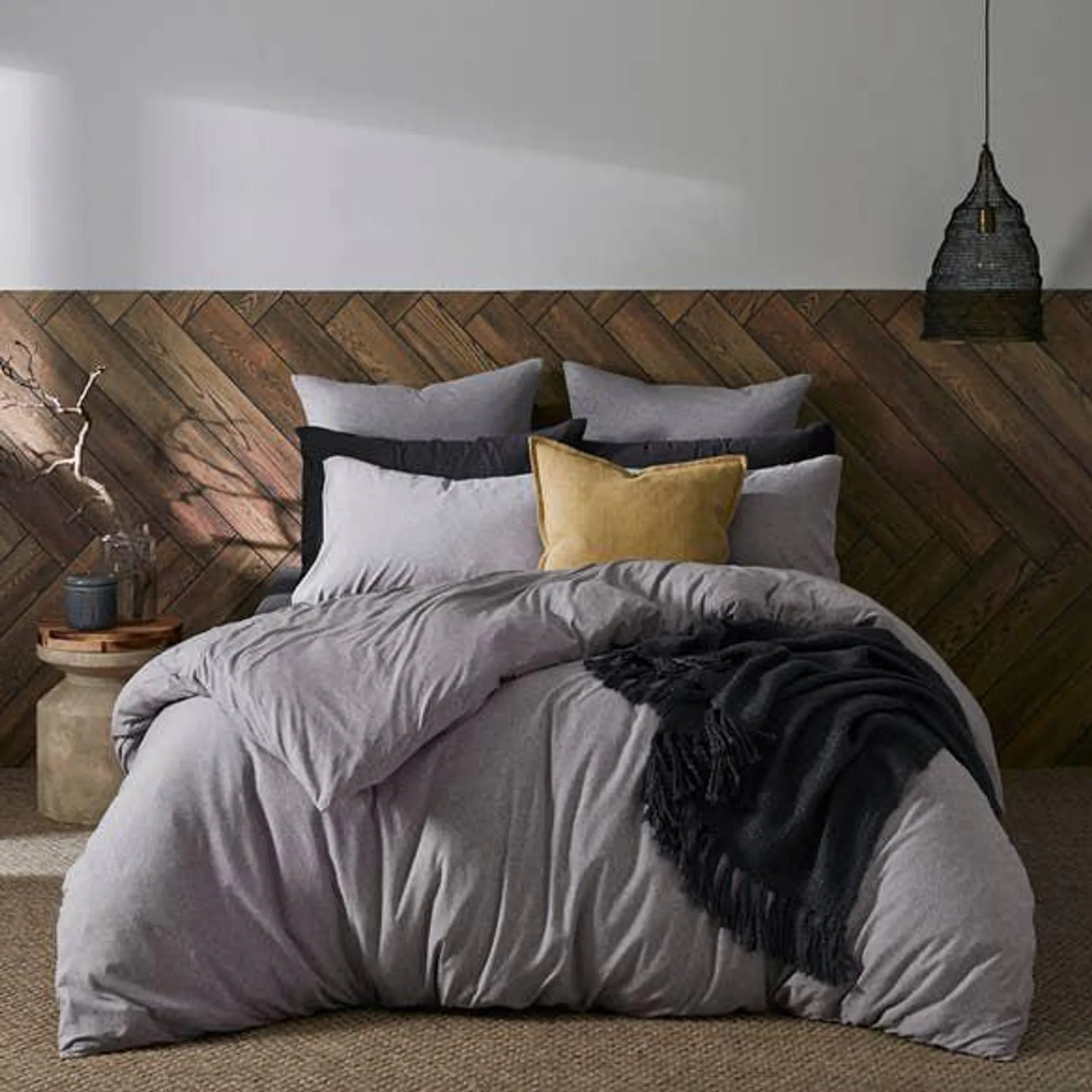 Jersey Quilt Cover - Grey