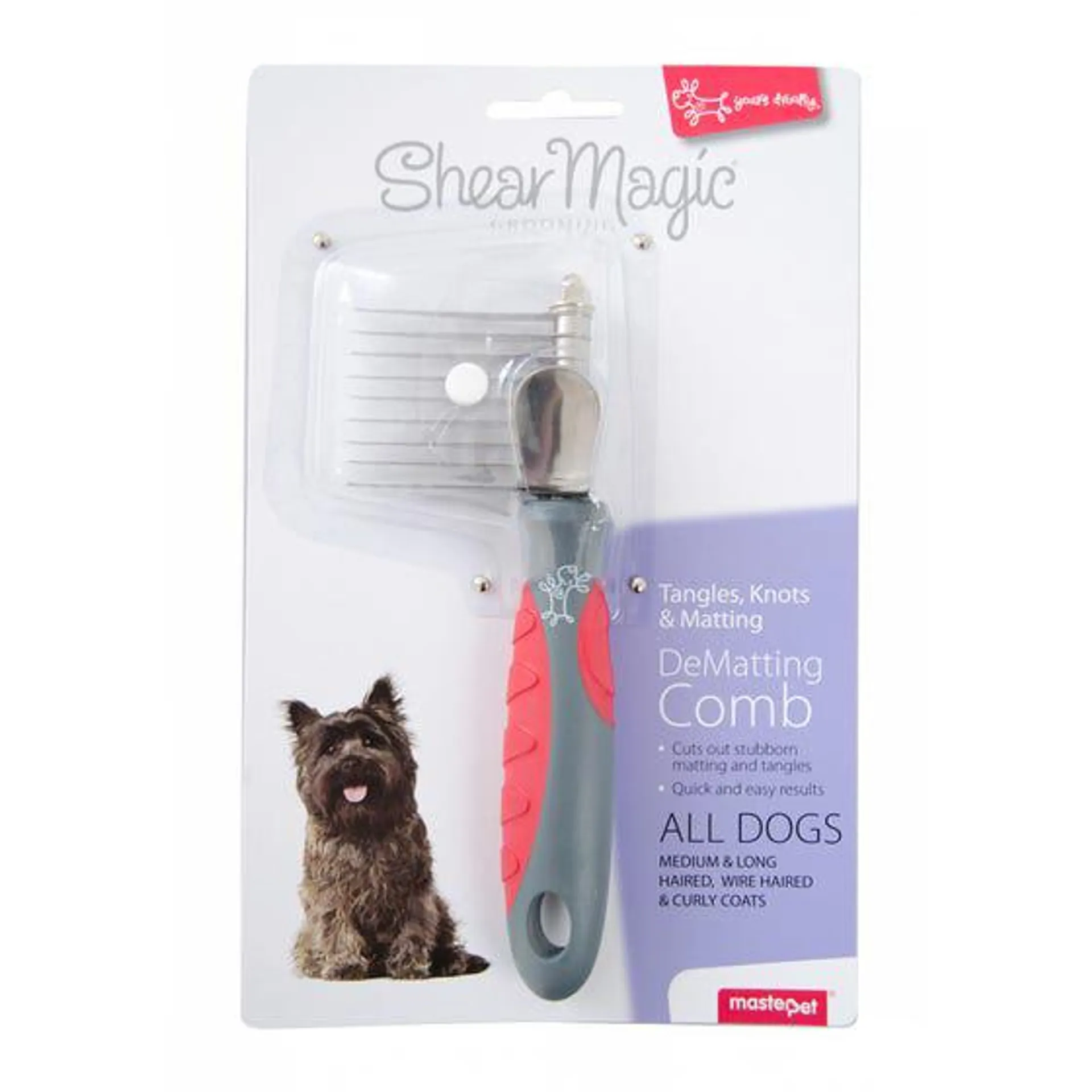 Yours Droolly Shear Magic Dog Dematting Comb
