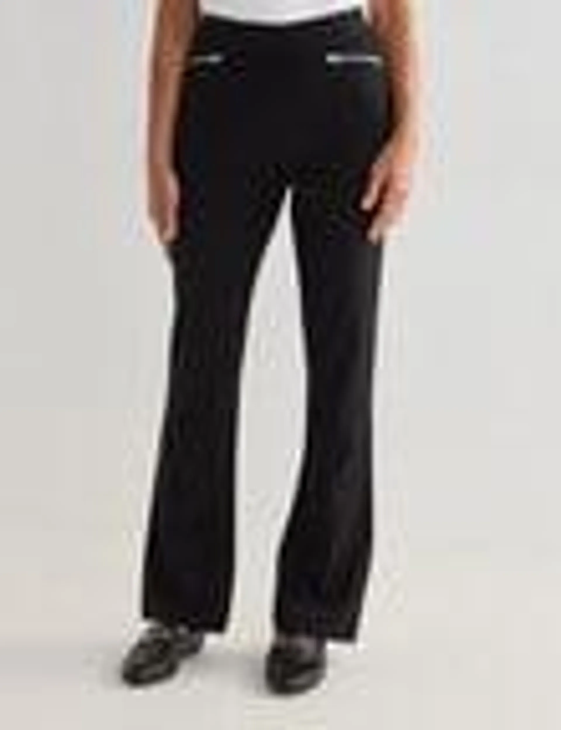 Ella J Ponte Bootleg Pant, Black