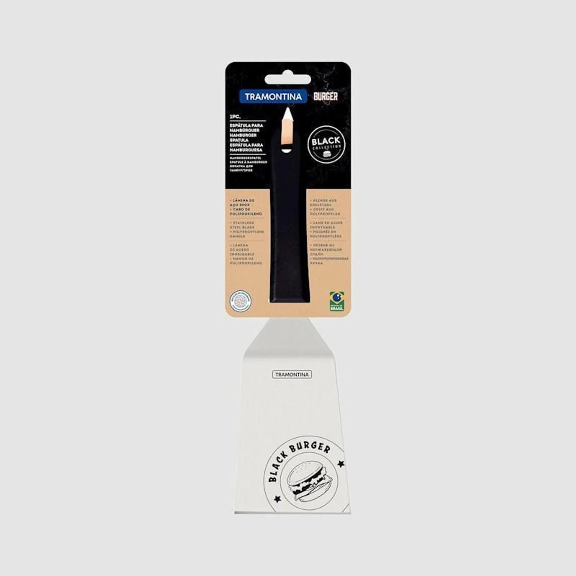 Tramontina Churrasco Hamburger Spatula 6 inch Black