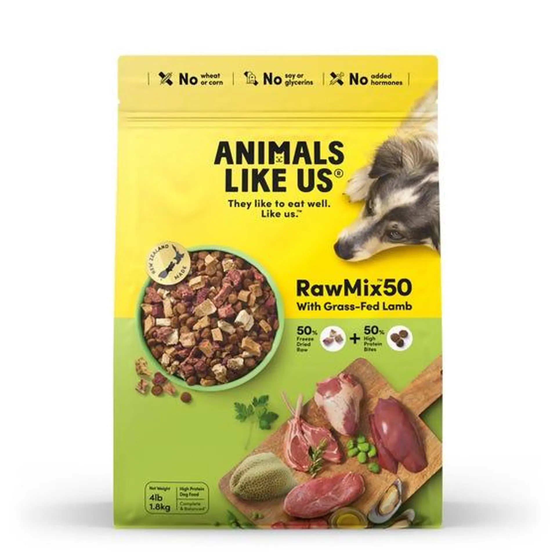 Animals Like Us Rawmix50 Lamb Dog Food 1.8kg