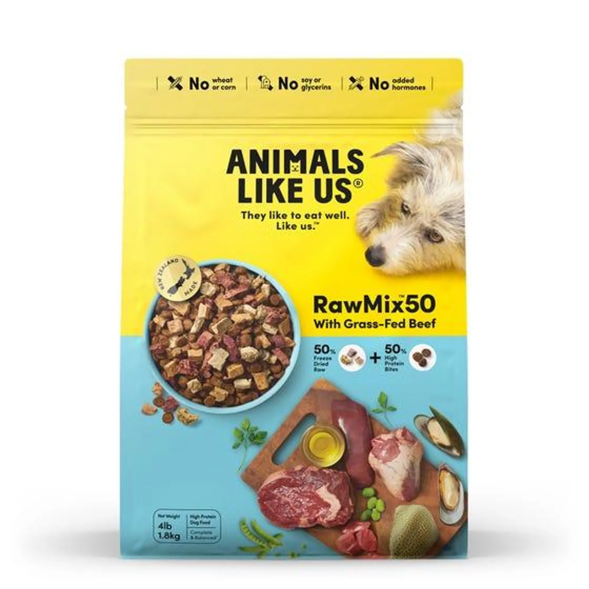 Animals Like Us Rawmix50 Beef Dog Food 1.8kg