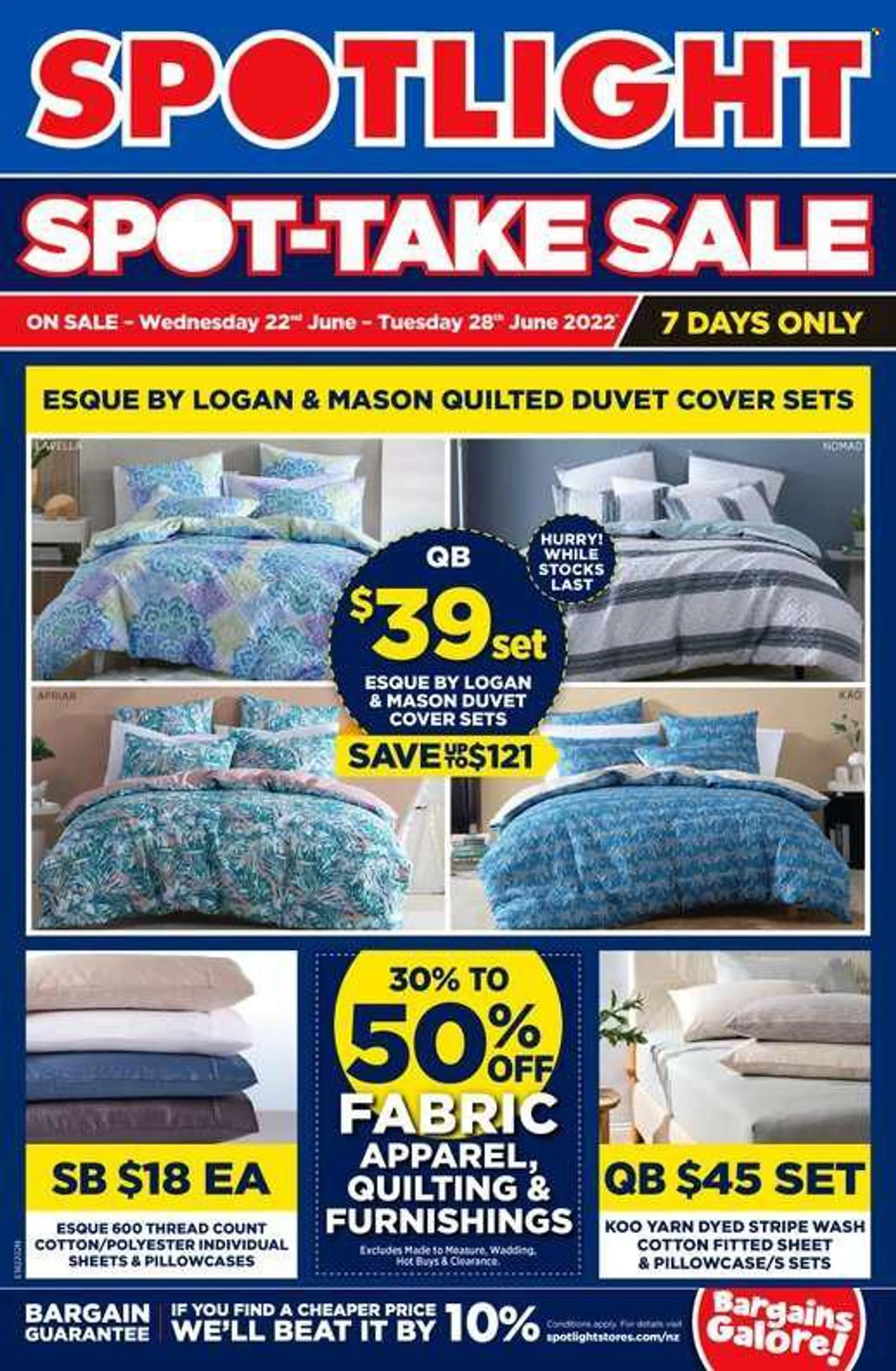 Spotlight mailer - 22.06.2022 - 28.06.2022 - Sales products - knitting wool, duvet, pillowcases. Page 1.