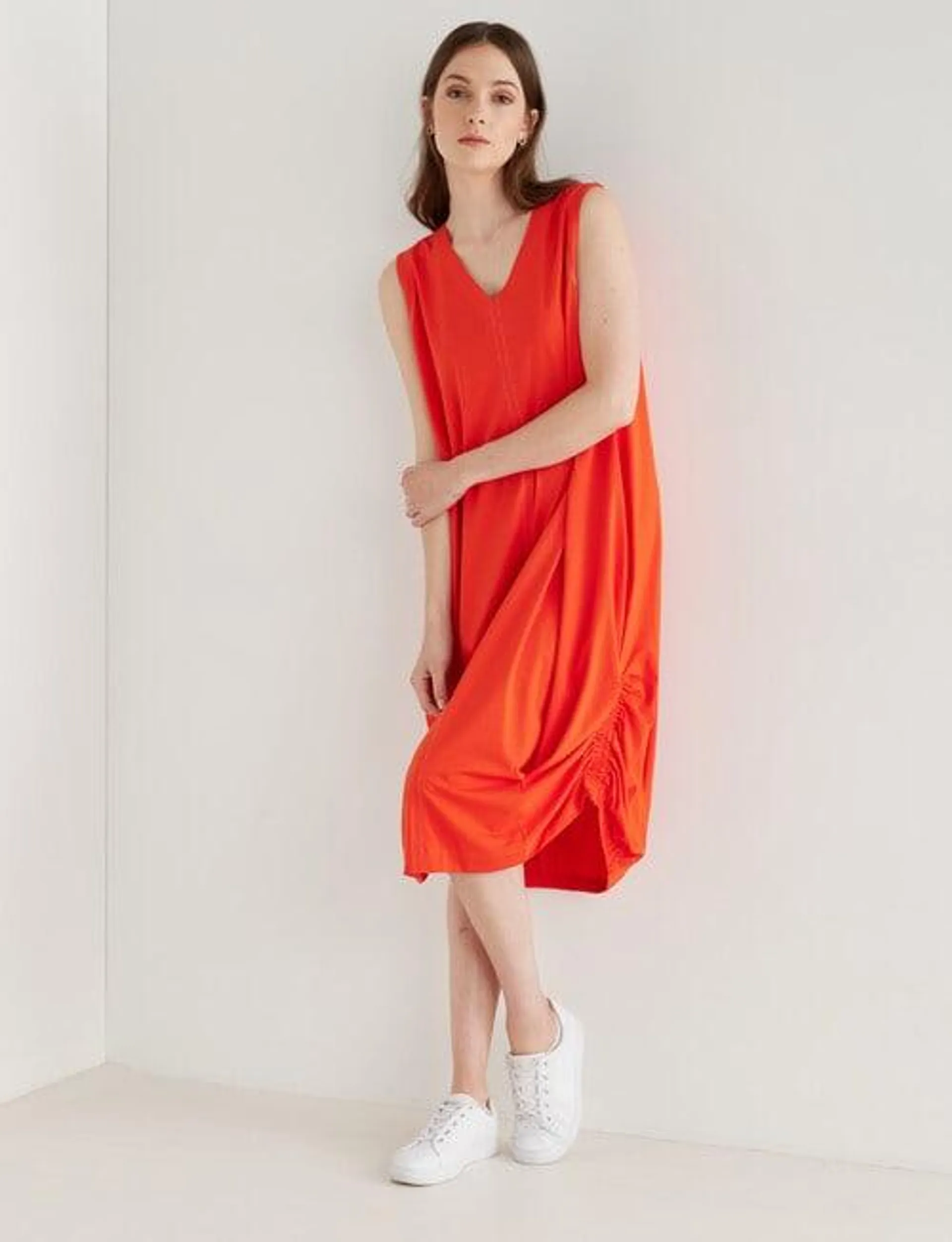 Jigsaw Solar Knit Dress, Orange