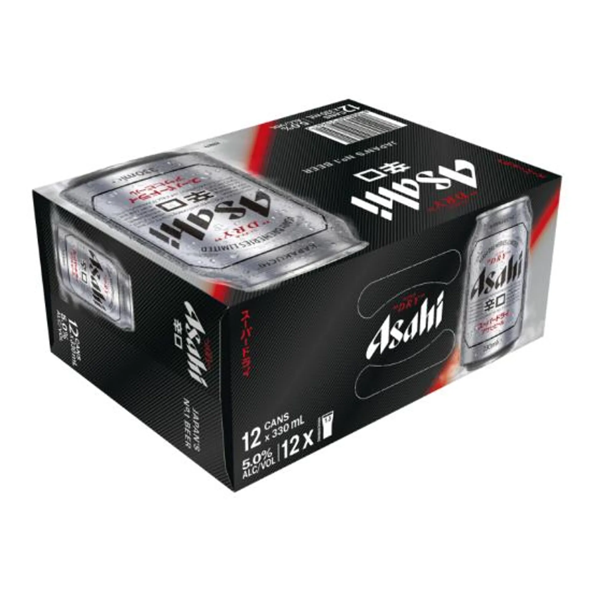 Asahi Super Dry Cans 12x330ml