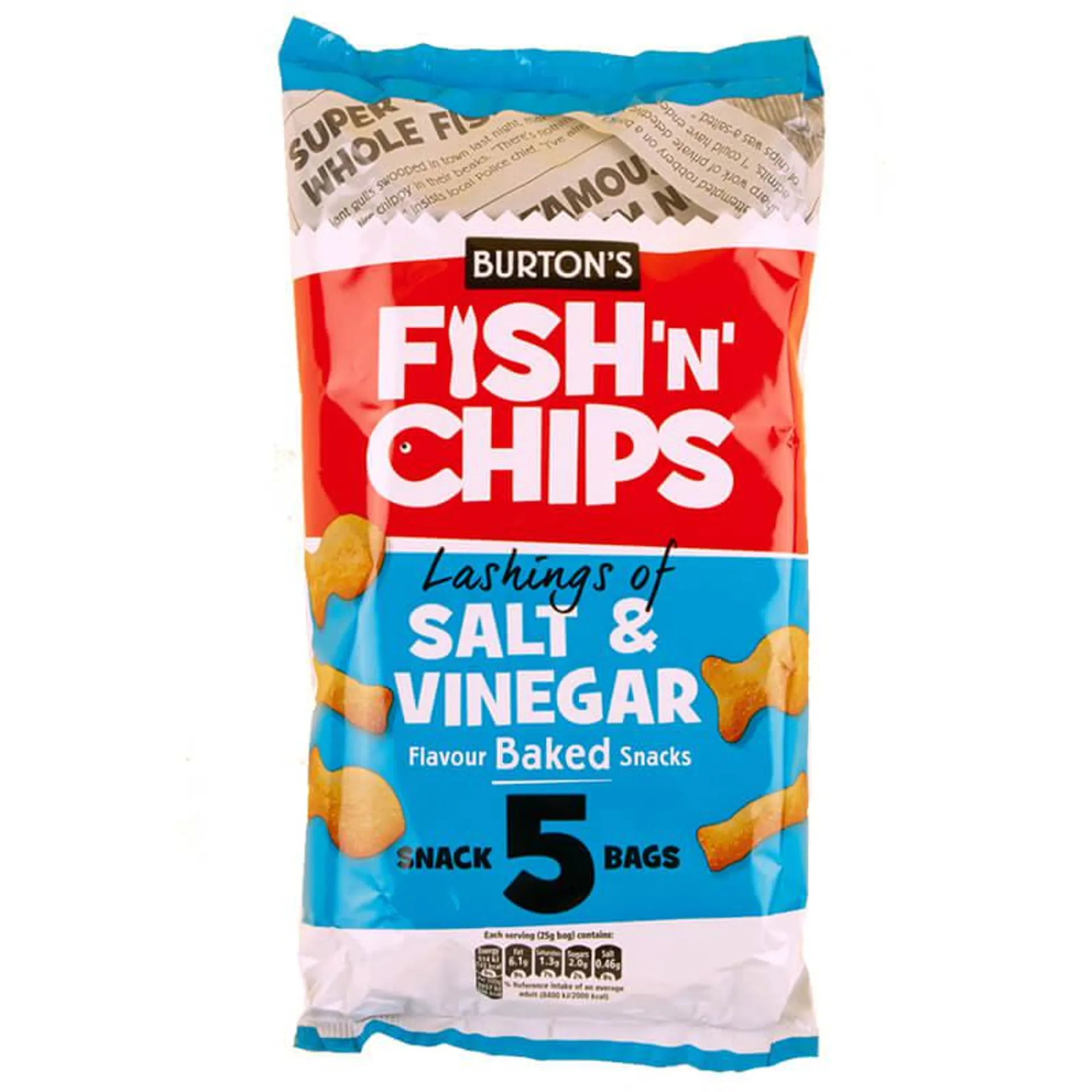 Burton's Fish N Chips 5pk 125g