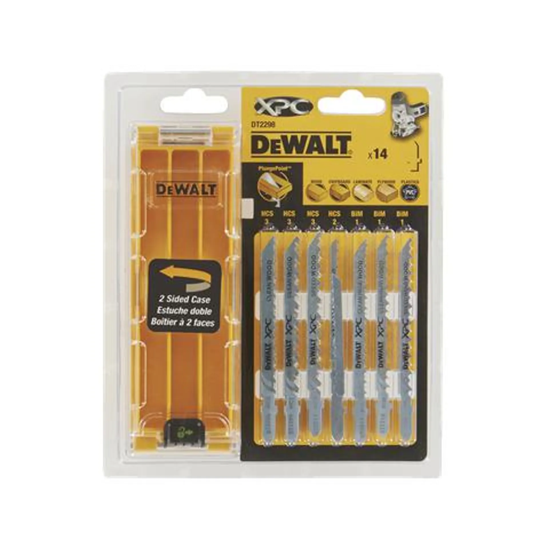 DeWalt Jigsaw Blade Set HCS 7 BiMetal 14pc